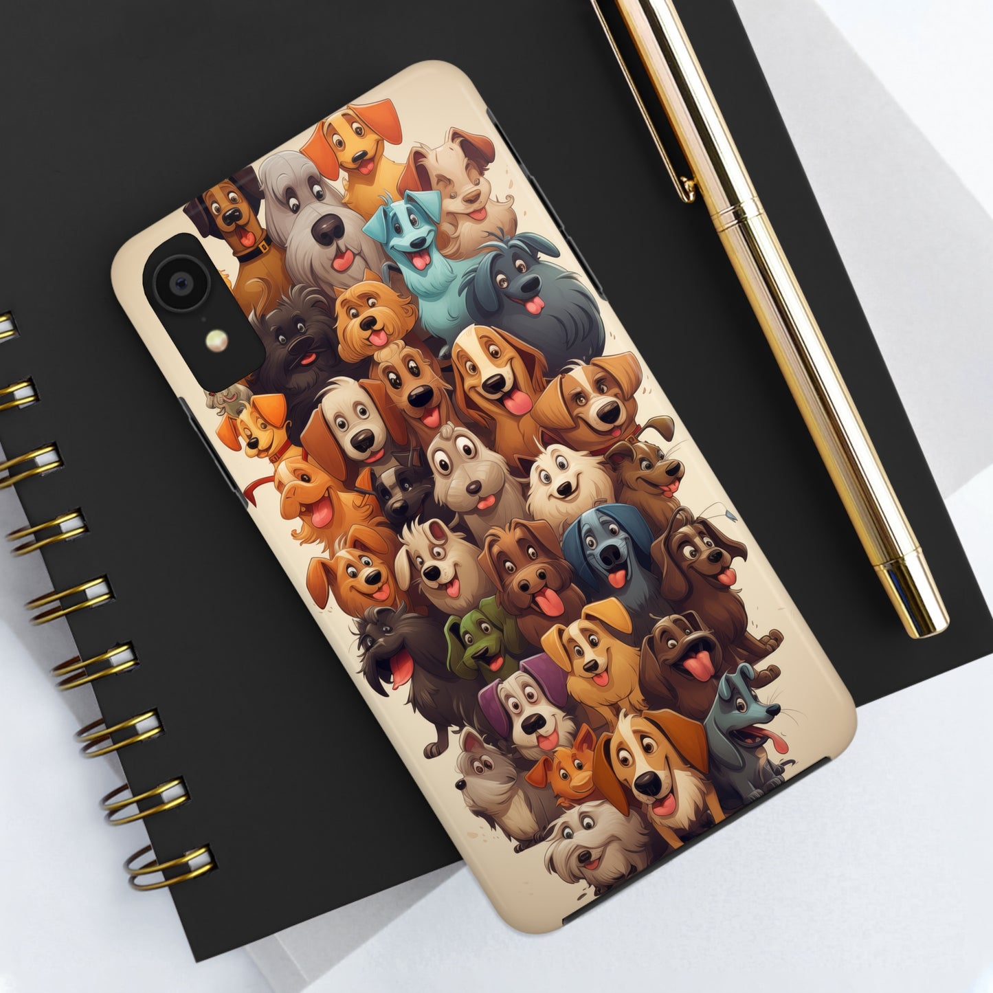 100 Dogs, iPhone 7, 8, X, 11, 12, 13, 14, 15+ case.