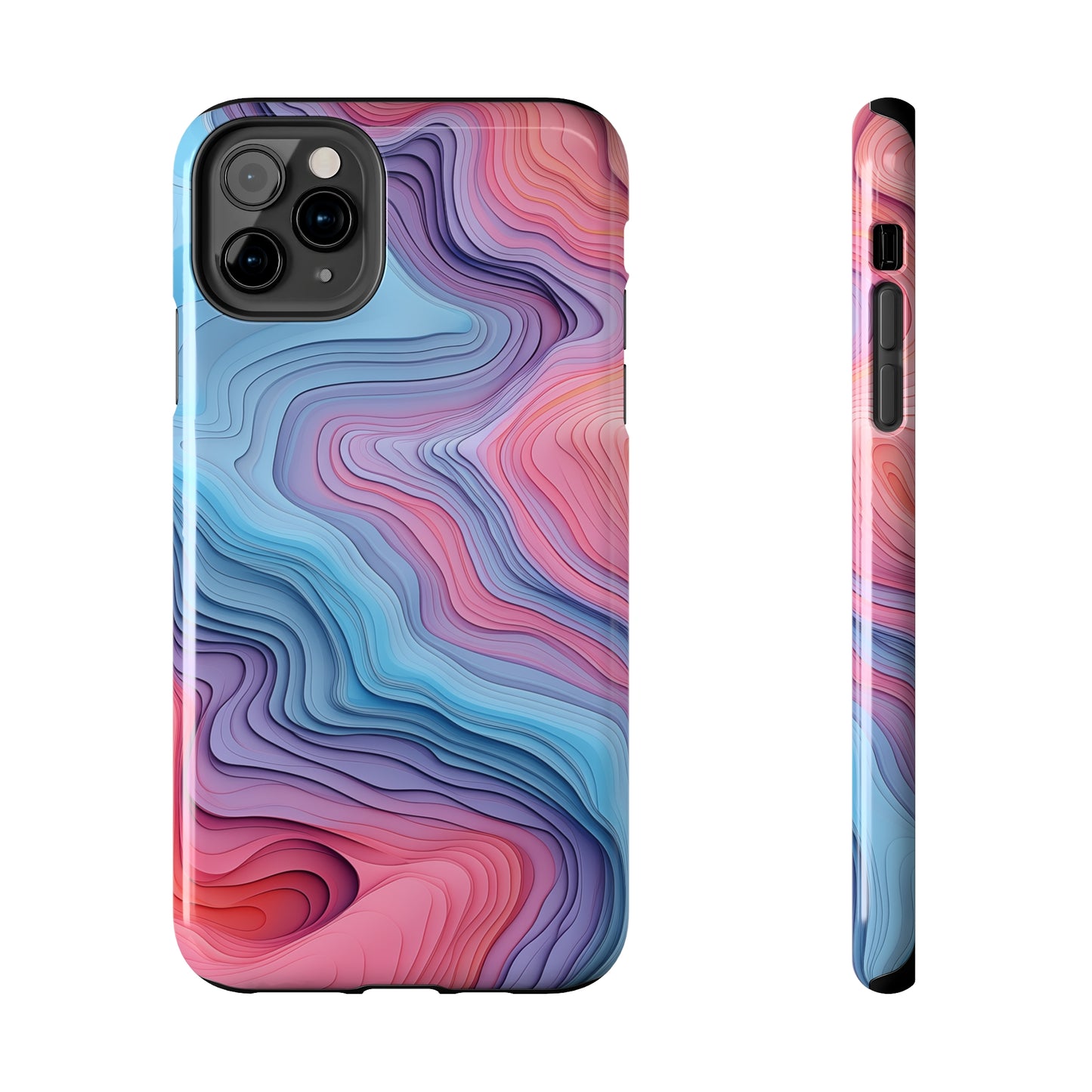 Topographical, iPhone 7, 8, X, 11, 12, 13, 14, 15+ case.