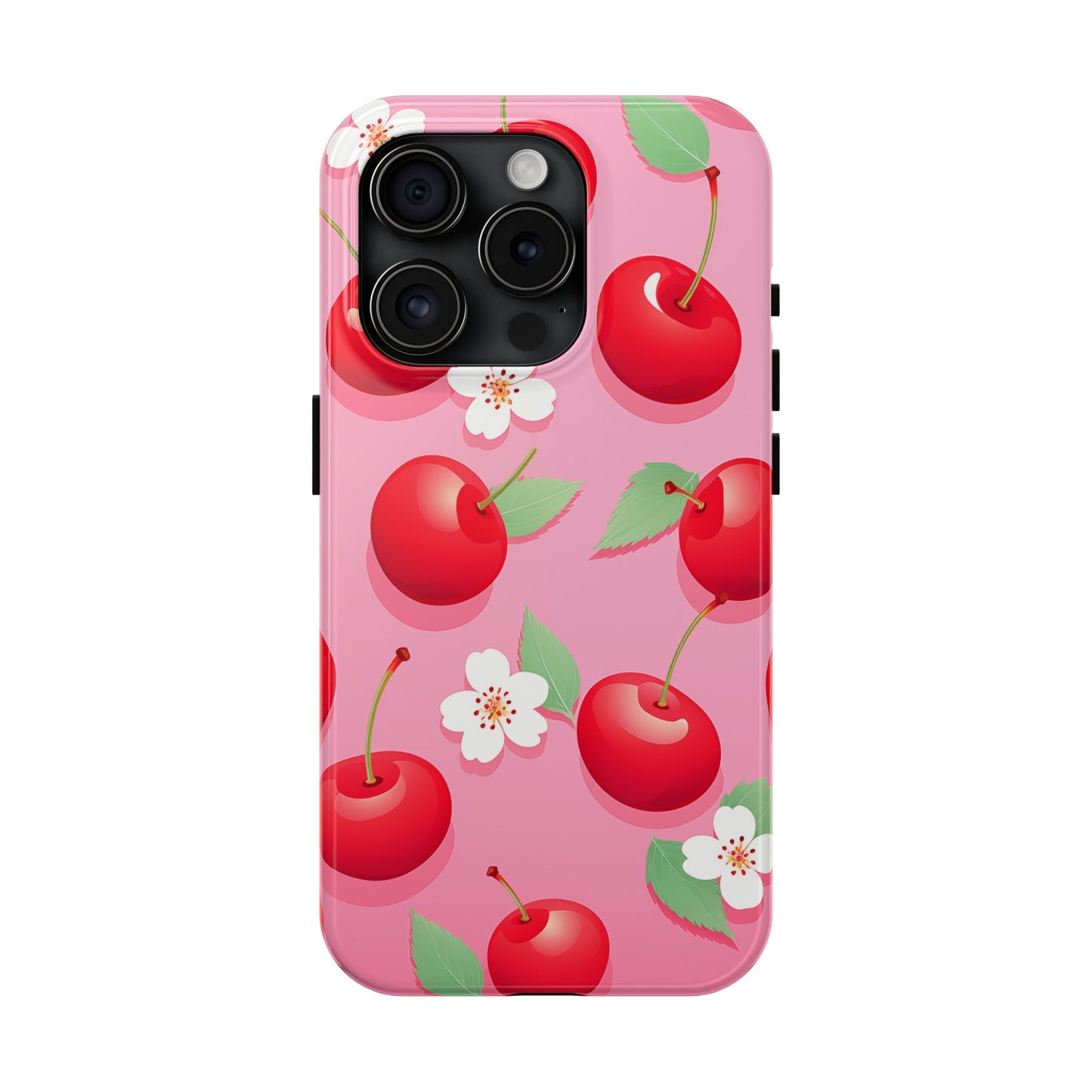 Cherries and Cherry Blossoms #03, iPhone 7, 8, X, 11, 12, 13, 14, 15+ case.