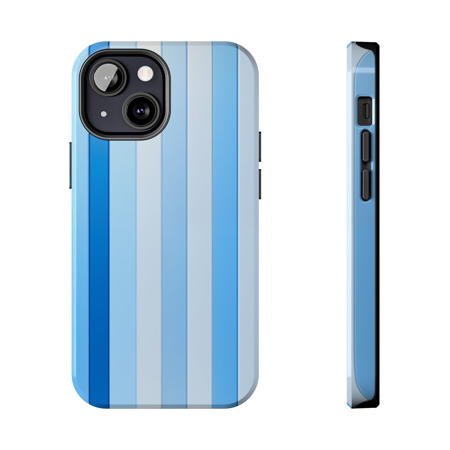 Blue stripes #01, iPhone 7, 8, X, 11, 12, 13, 14, 15+ case.