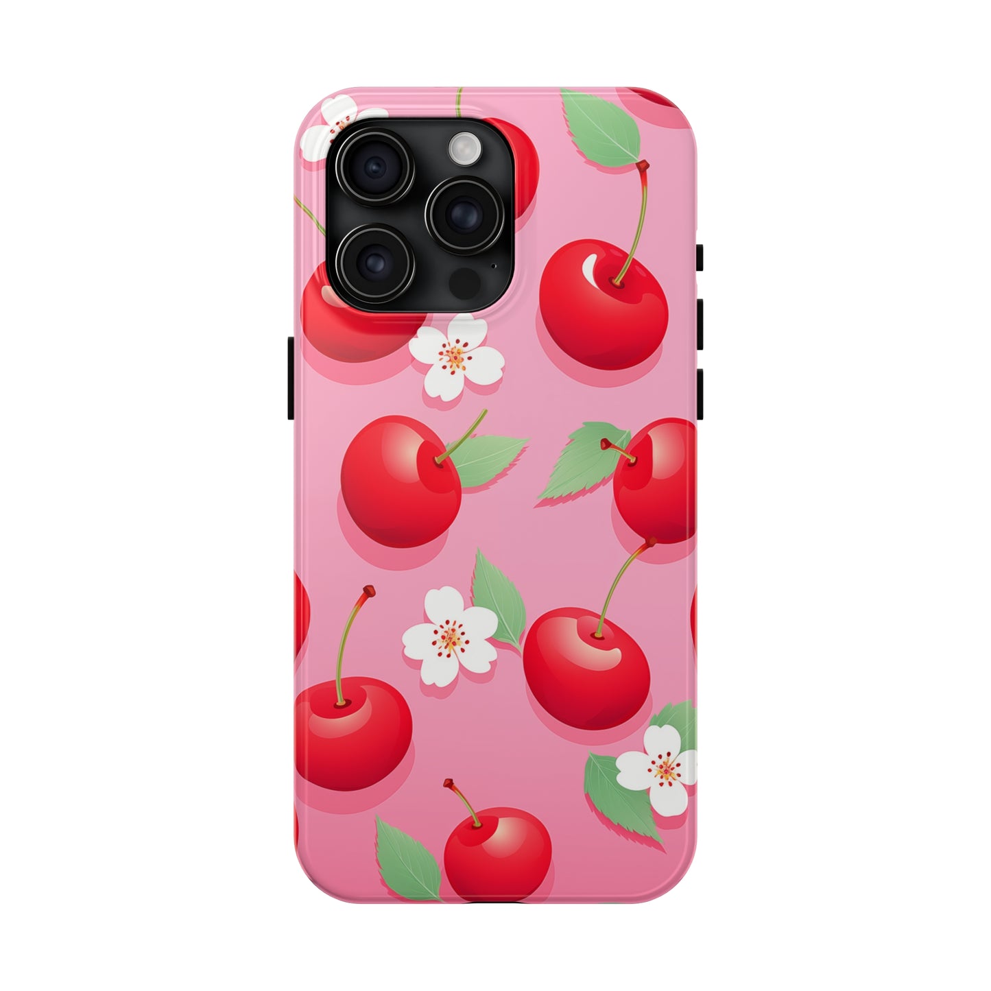 Cherries and Cherry Blossoms #03, iPhone 7, 8, X, 11, 12, 13, 14, 15+ case.