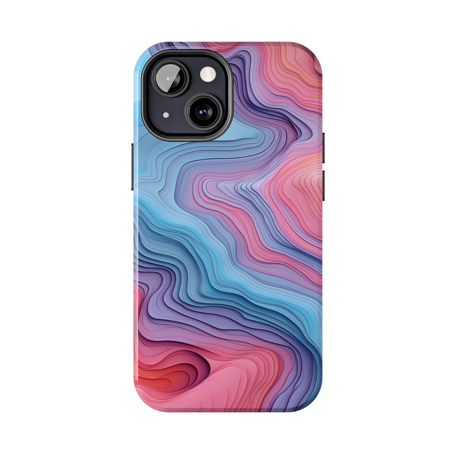 Topographical, iPhone 7, 8, X, 11, 12, 13, 14, 15+ case.