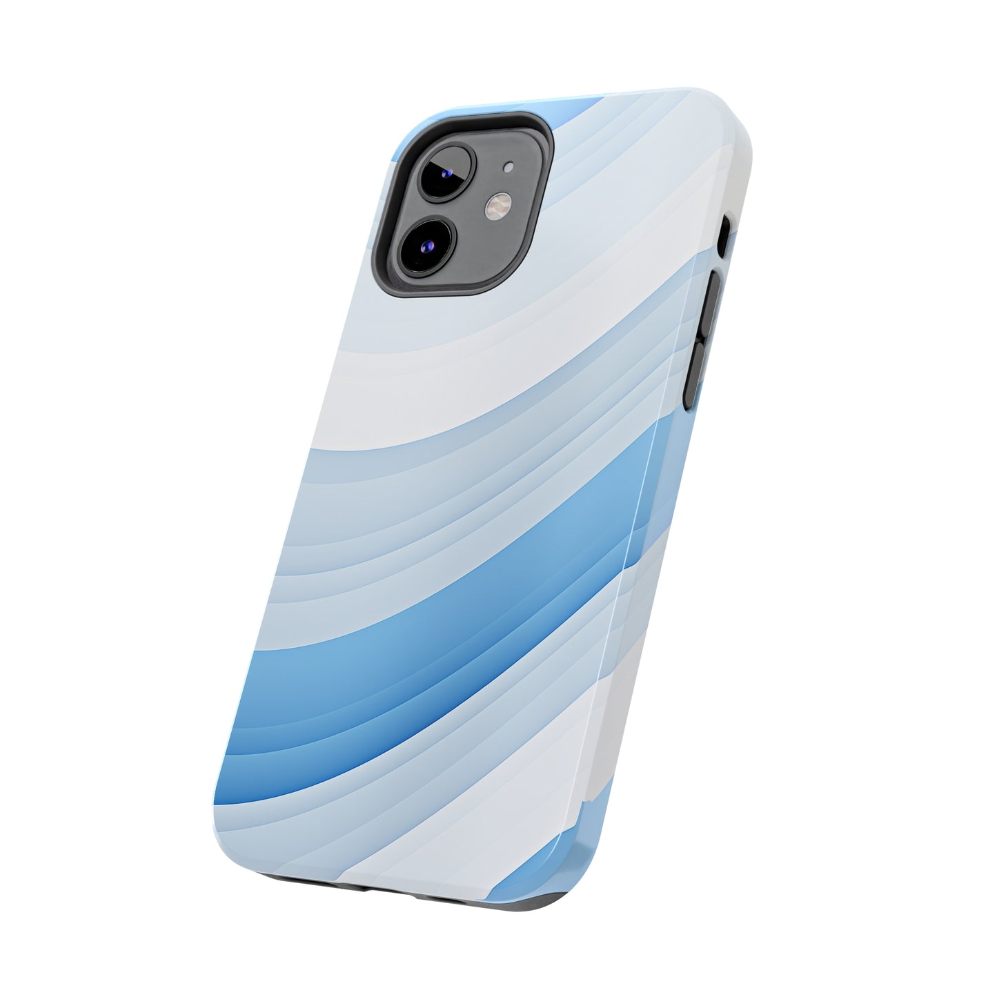 Blue Stripes #02, iPhone 7, 8, X, 11, 12, 13, 14, 15+ case.