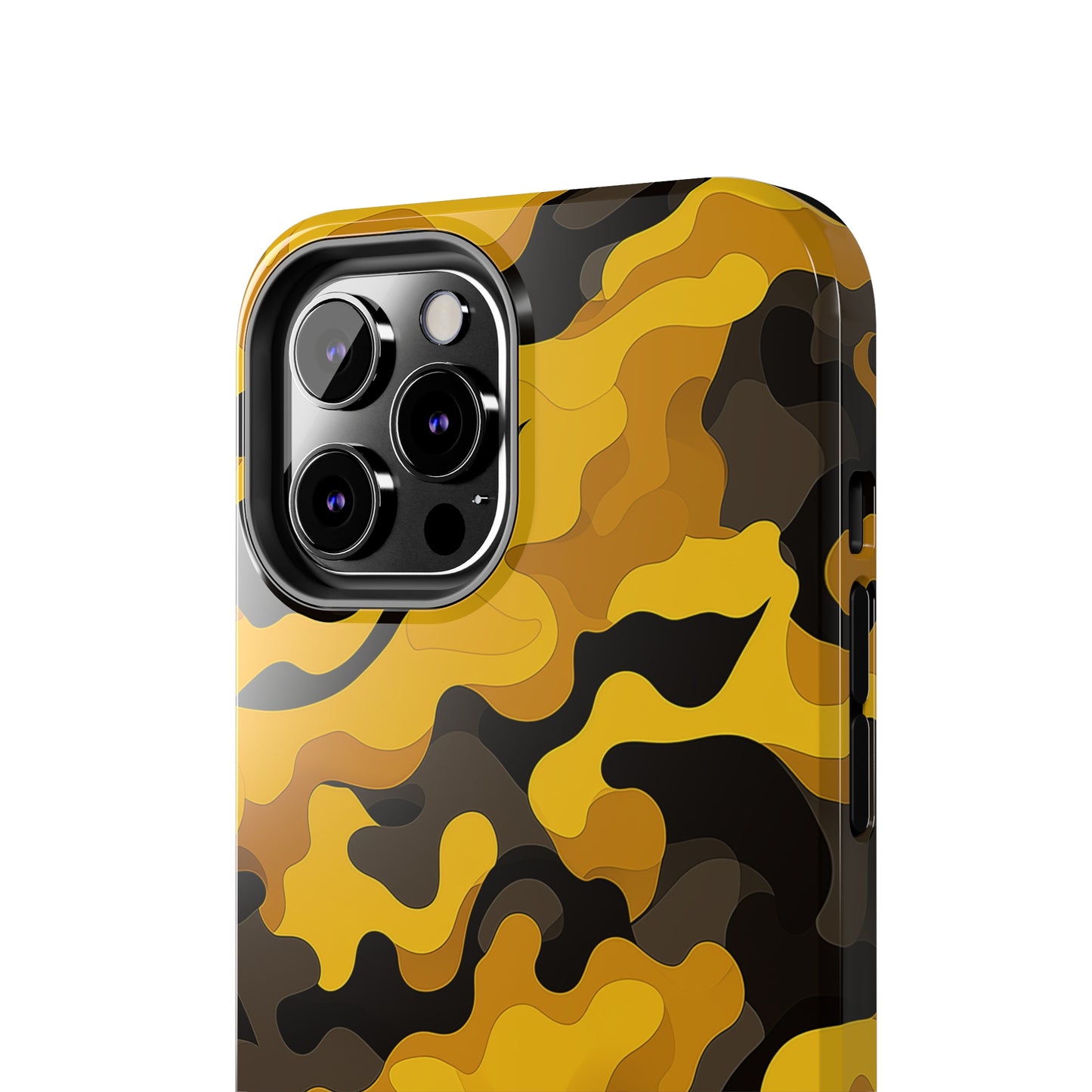 Yellow Camouflage, iPhone 7, 8, X, 11, 12, 13, 14, 15+ case.