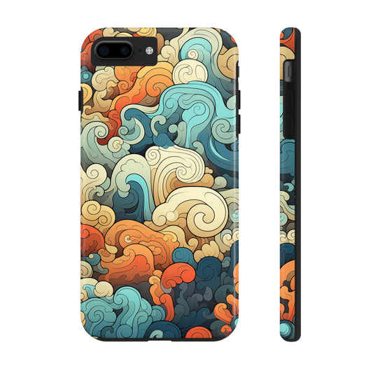 Abstract Swirls #03, iPhone 7, 8, X, 11, 12, 13, 14, 15+ case.