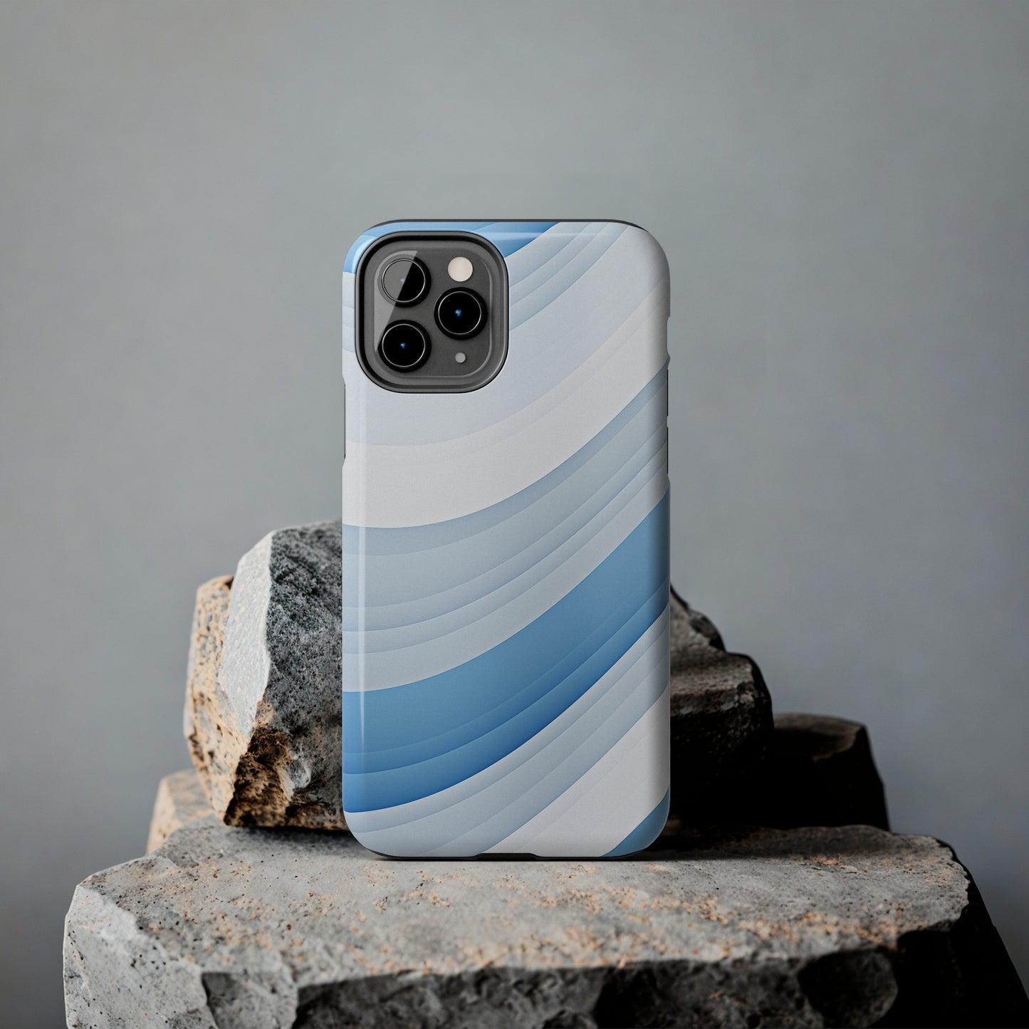 Blue Stripes #02, iPhone 7, 8, X, 11, 12, 13, 14, 15+ case.