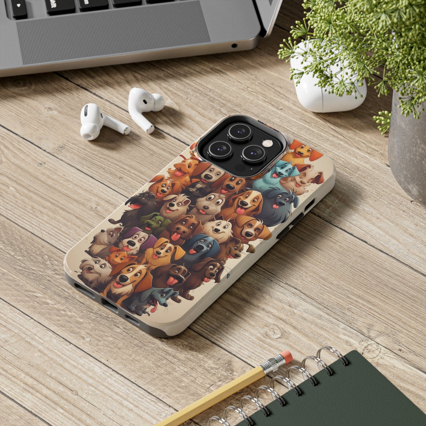 100 Dogs, iPhone 7, 8, X, 11, 12, 13, 14, 15+ case.