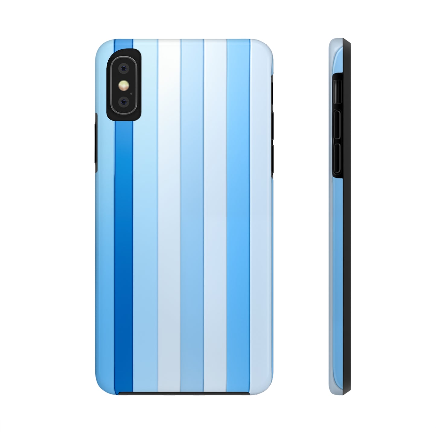 Blue stripes #01, iPhone 7, 8, X, 11, 12, 13, 14, 15+ case.