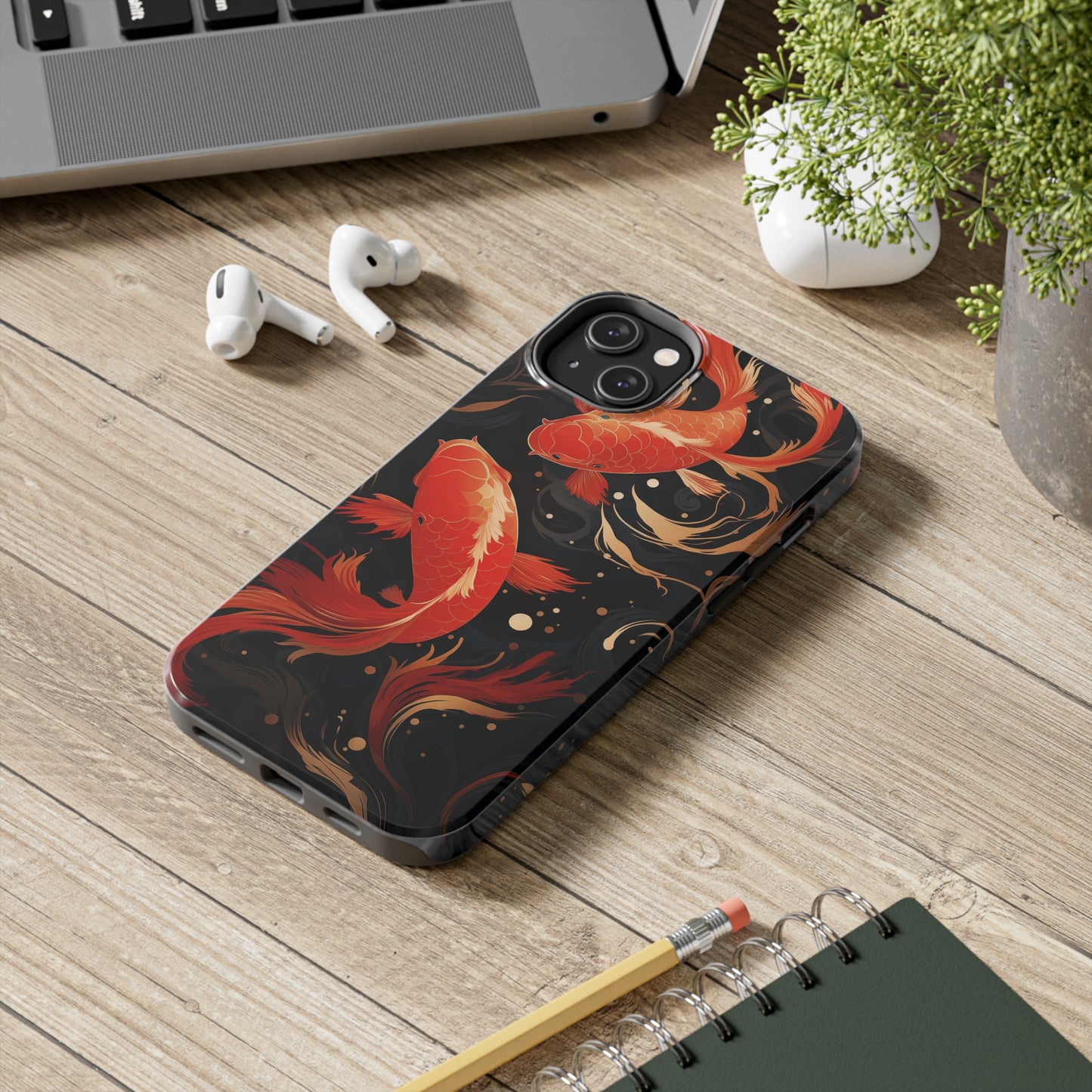 Koi fish #03, iPhone 7, 8, X, 11, 12, 13, 14, 15+ case.