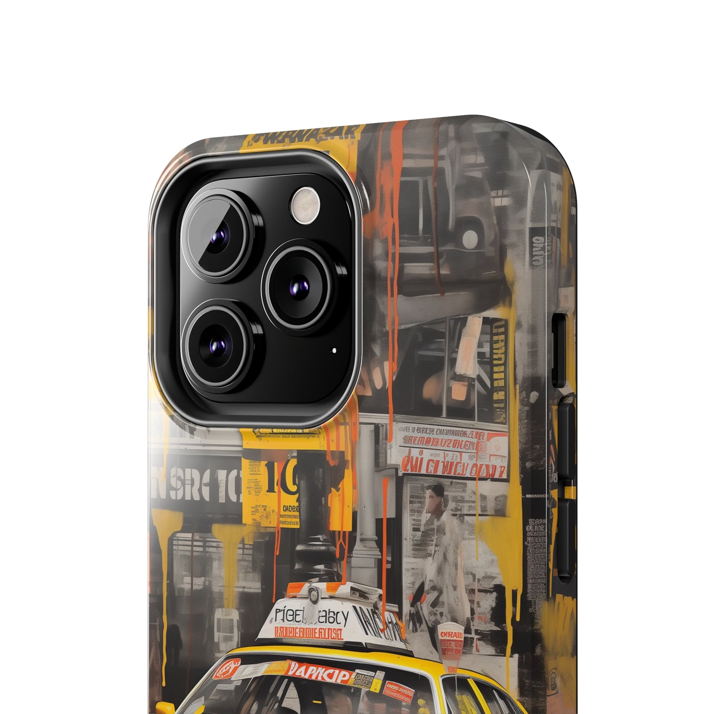 New York City, taxi cab, iPhone 7, 8, X, 11, 12, 13, 14, 15+ case.