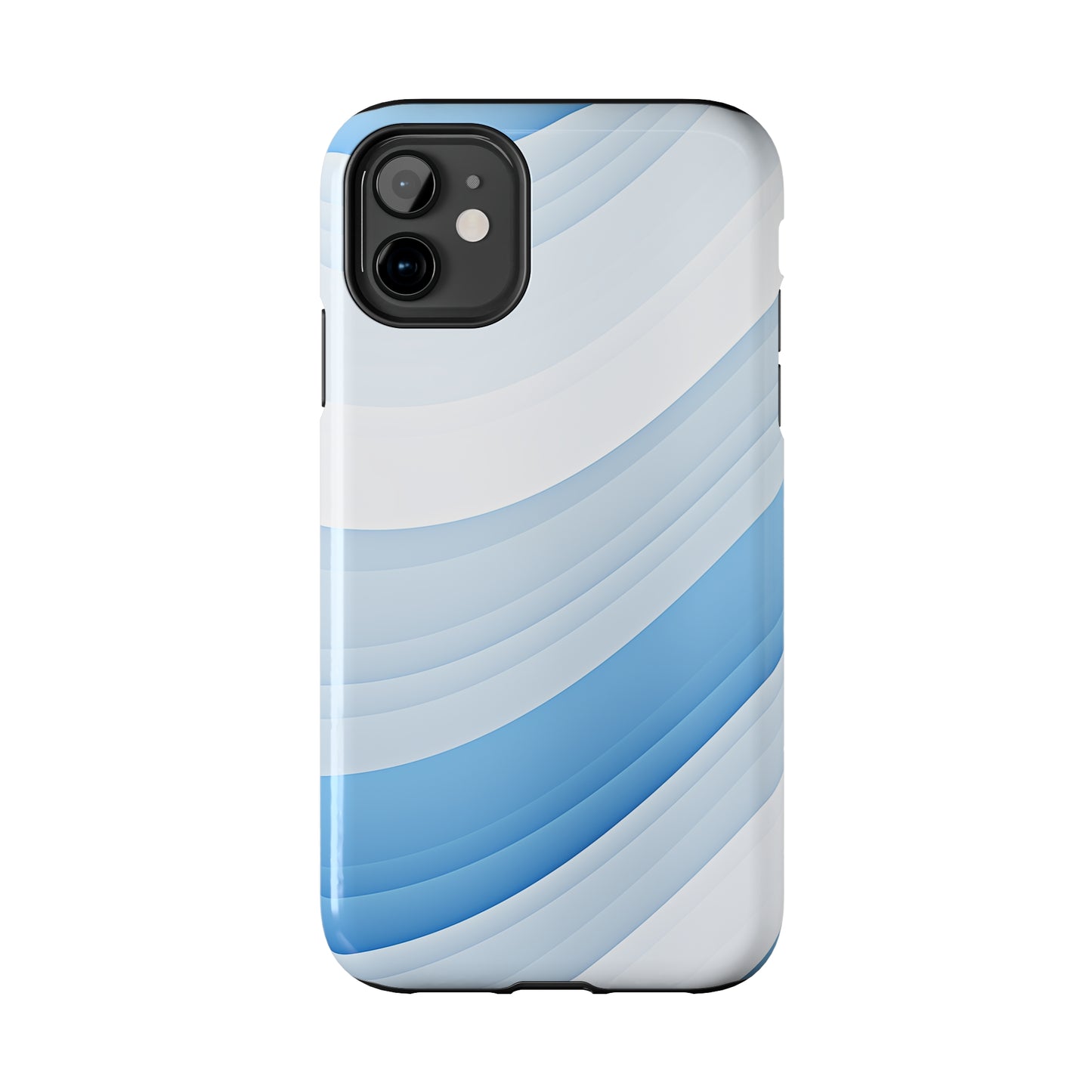 Blue Stripes #02, iPhone 7, 8, X, 11, 12, 13, 14, 15+ case.