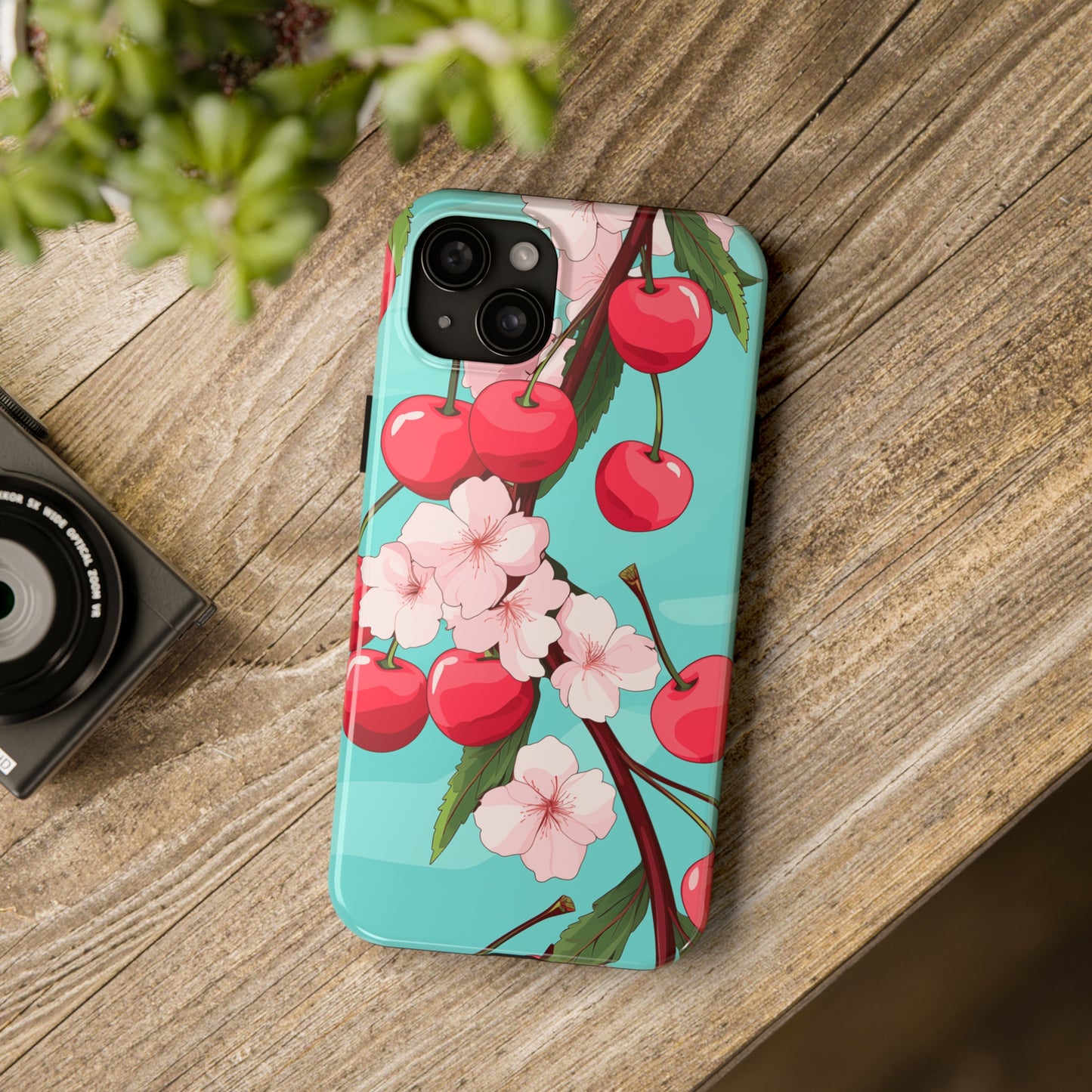 Cherries #06, iPhone 7, 8, X, 11, 12, 13, 14, 15+ case.