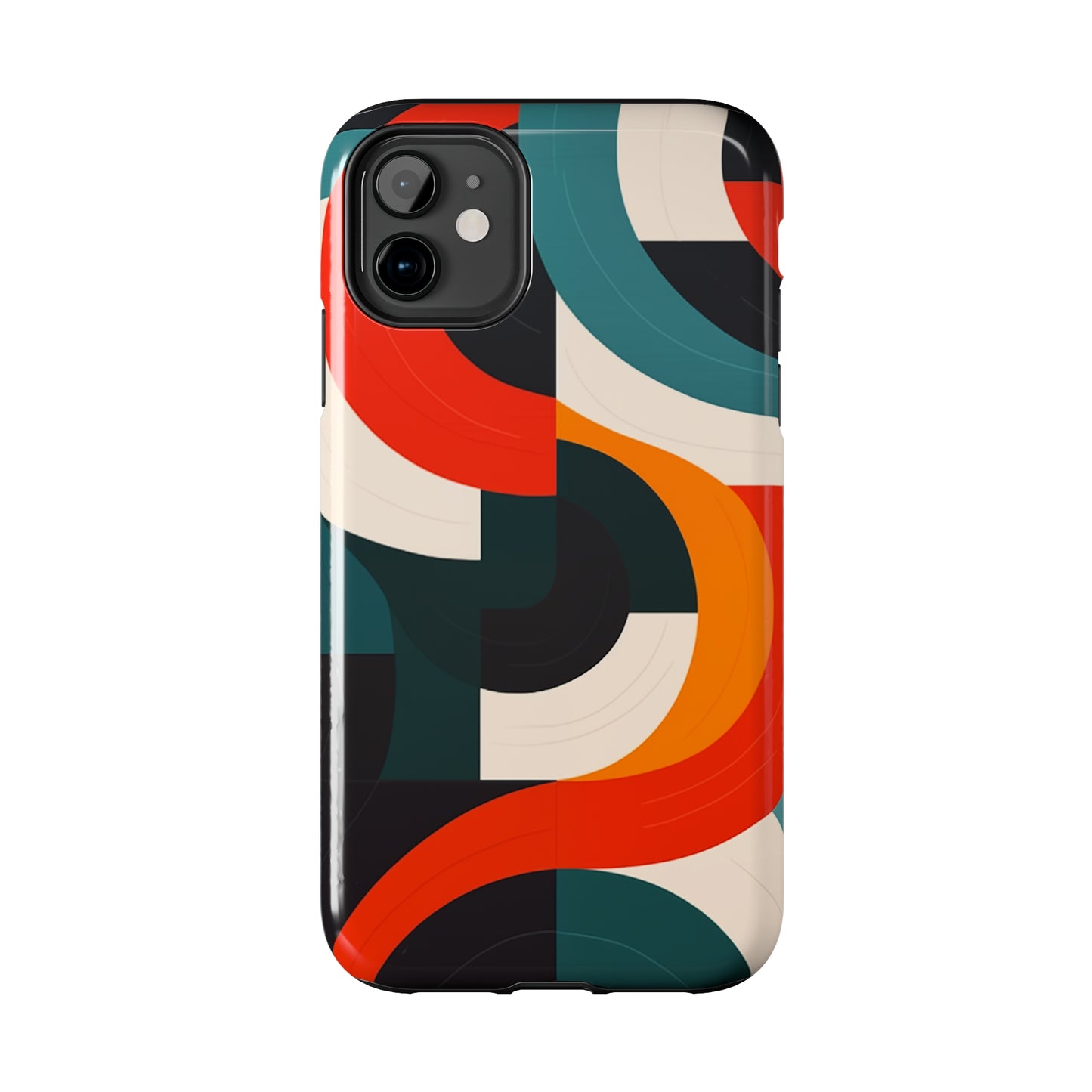 Abstract Shapes, iPhone 7, 8, X, 11, 12, 13, 14, 15+ case.