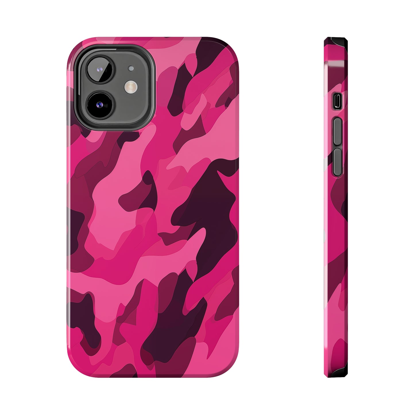 Pink Camouflage, iPhone 7, 8, X, 11, 12, 13, 14, 15+ case.