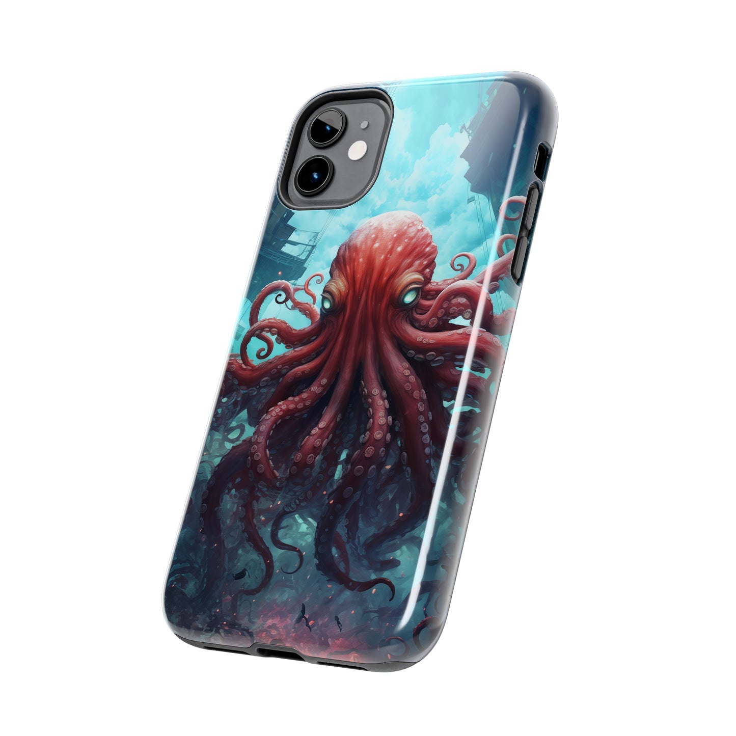 Octopus #01, iPhone 7, 8, X, 11, 12, 13, 14, 15+ case.