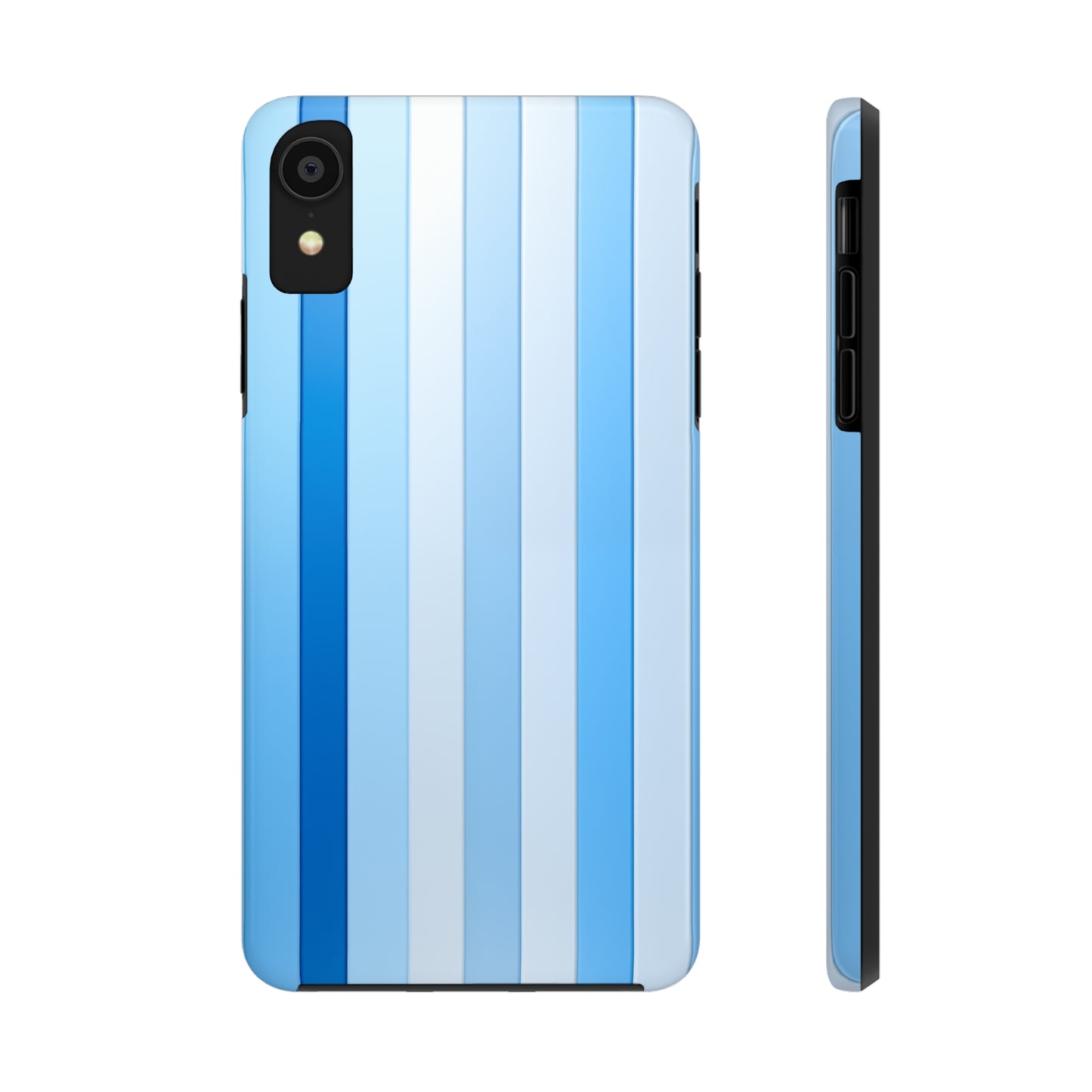 Blue stripes #01, iPhone 7, 8, X, 11, 12, 13, 14, 15+ case.