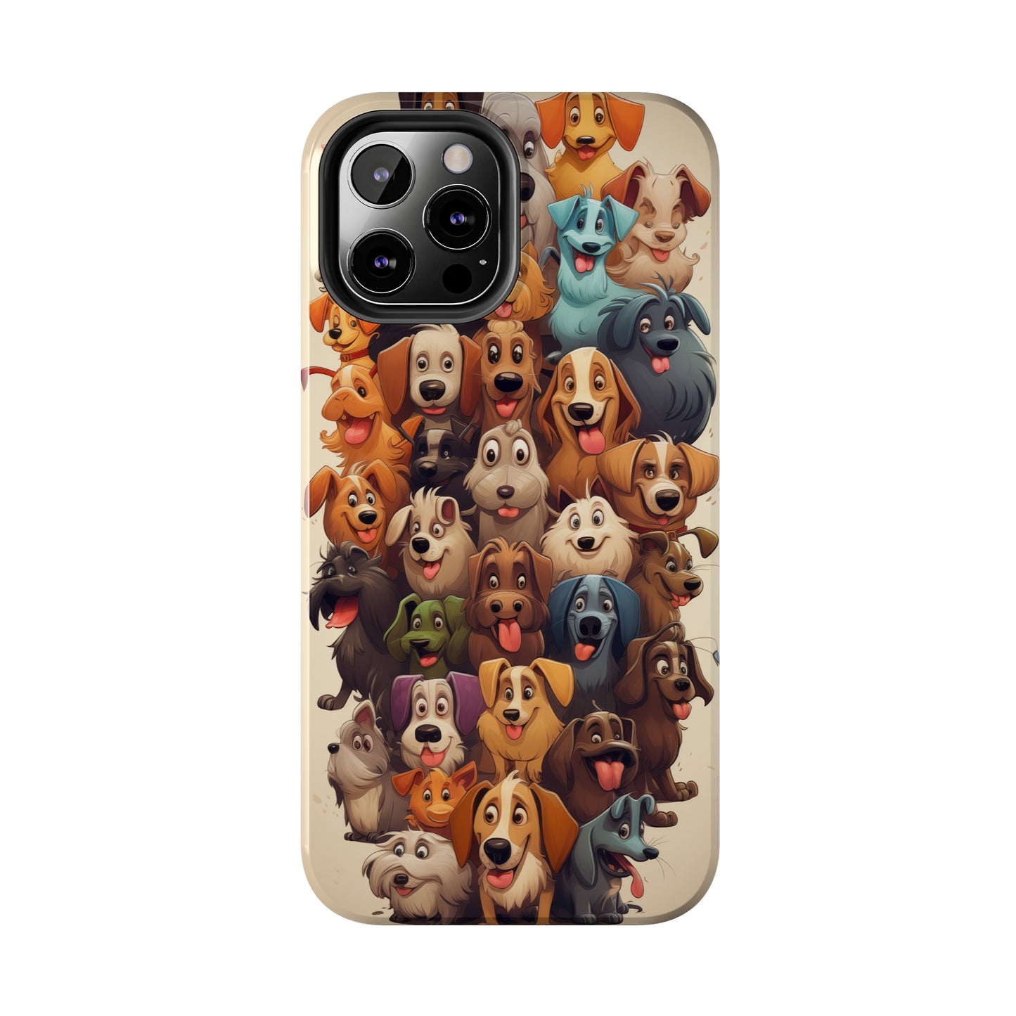 100 Dogs, iPhone 7, 8, X, 11, 12, 13, 14, 15+ case.