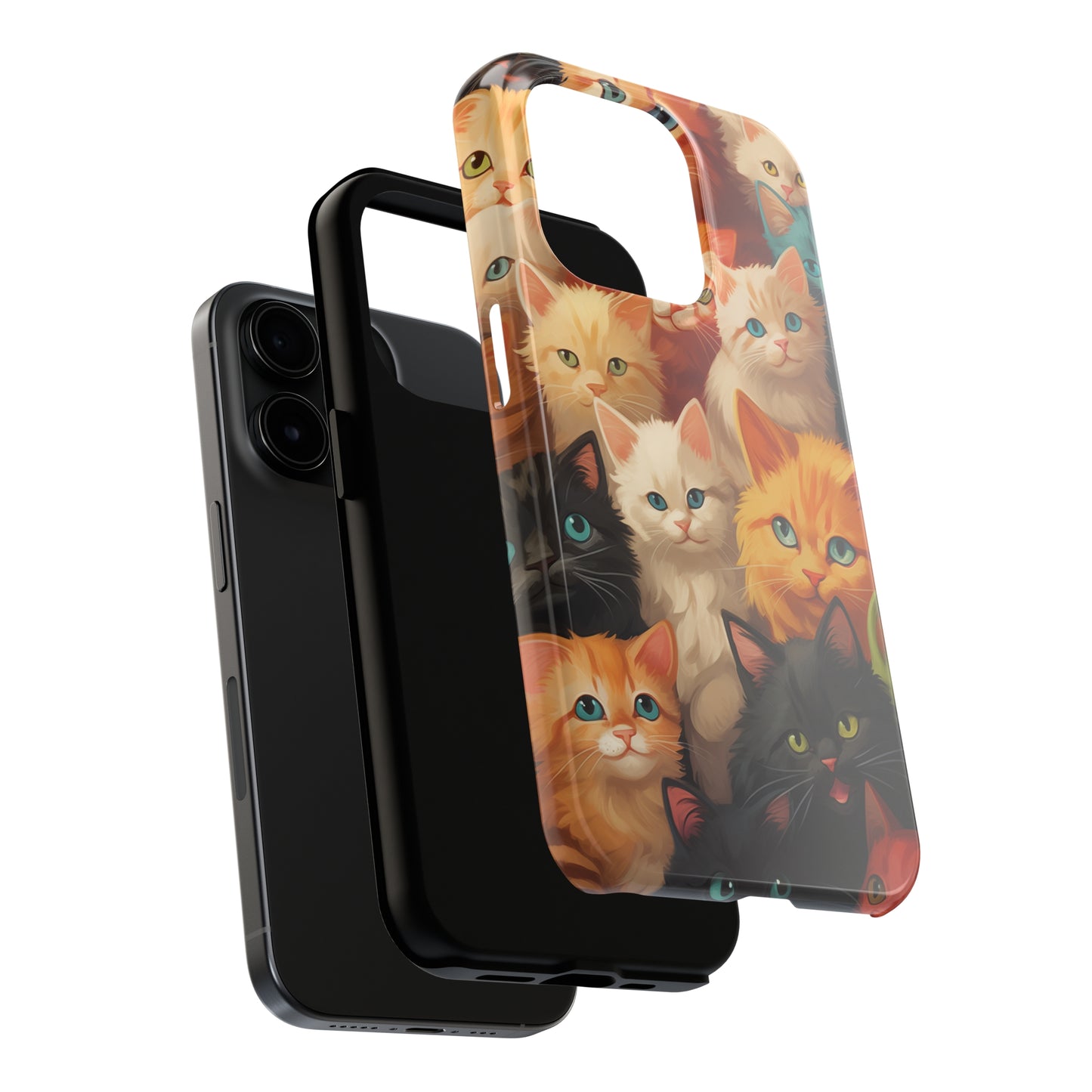 Kittens, iPhone 7, 8, X, 11, 12, 13, 14, 15+ case.