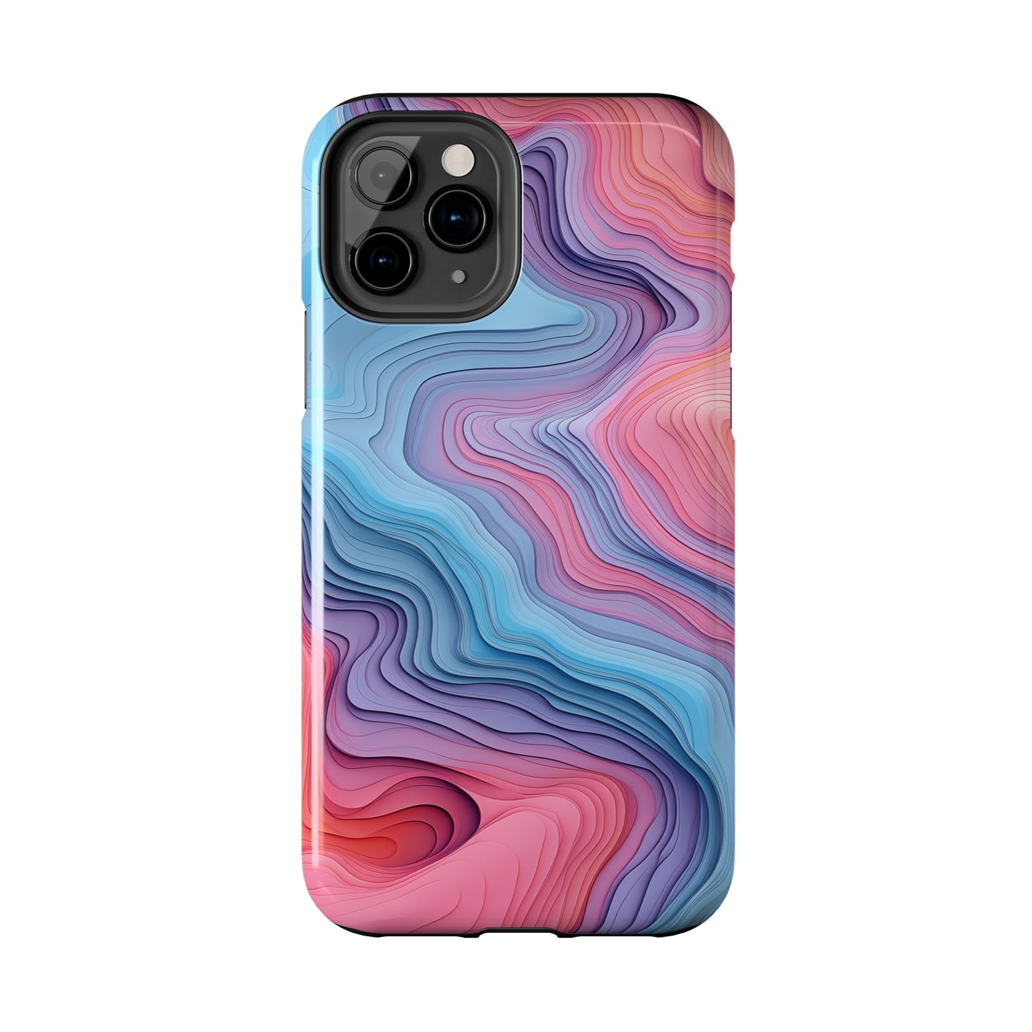 Topographical, iPhone 7, 8, X, 11, 12, 13, 14, 15+ case.