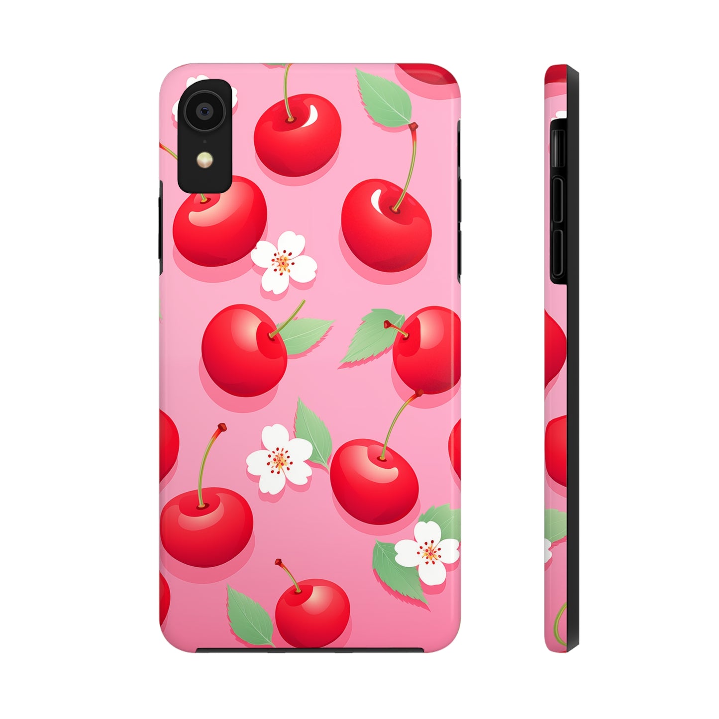 Cherries and Cherry Blossoms #03, iPhone 7, 8, X, 11, 12, 13, 14, 15+ case.