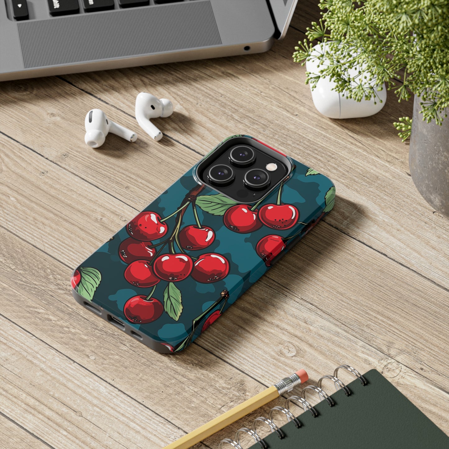 Cherries #10, iPhone 7, 8, X, 11, 12, 13, 14, 15+ case.