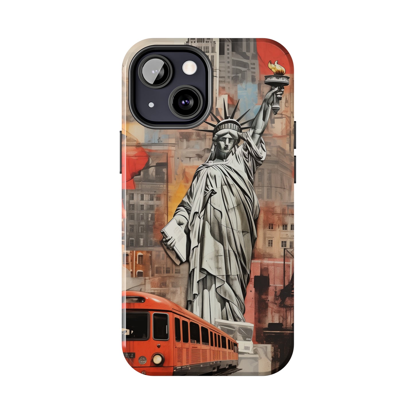 New York City, Statue of Liberty, iPhone 7, 8, X, 11, 12, 13, 14, 15+ case.