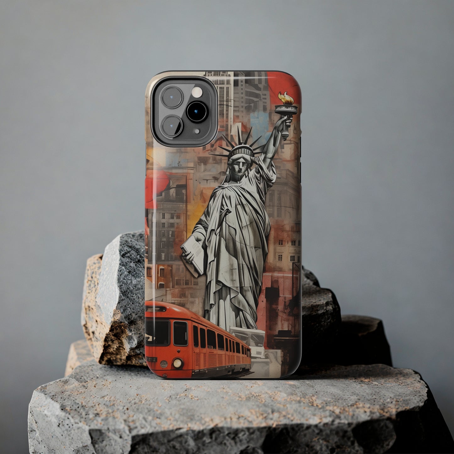 New York City, Statue of Liberty, iPhone 7, 8, X, 11, 12, 13, 14, 15+ case.