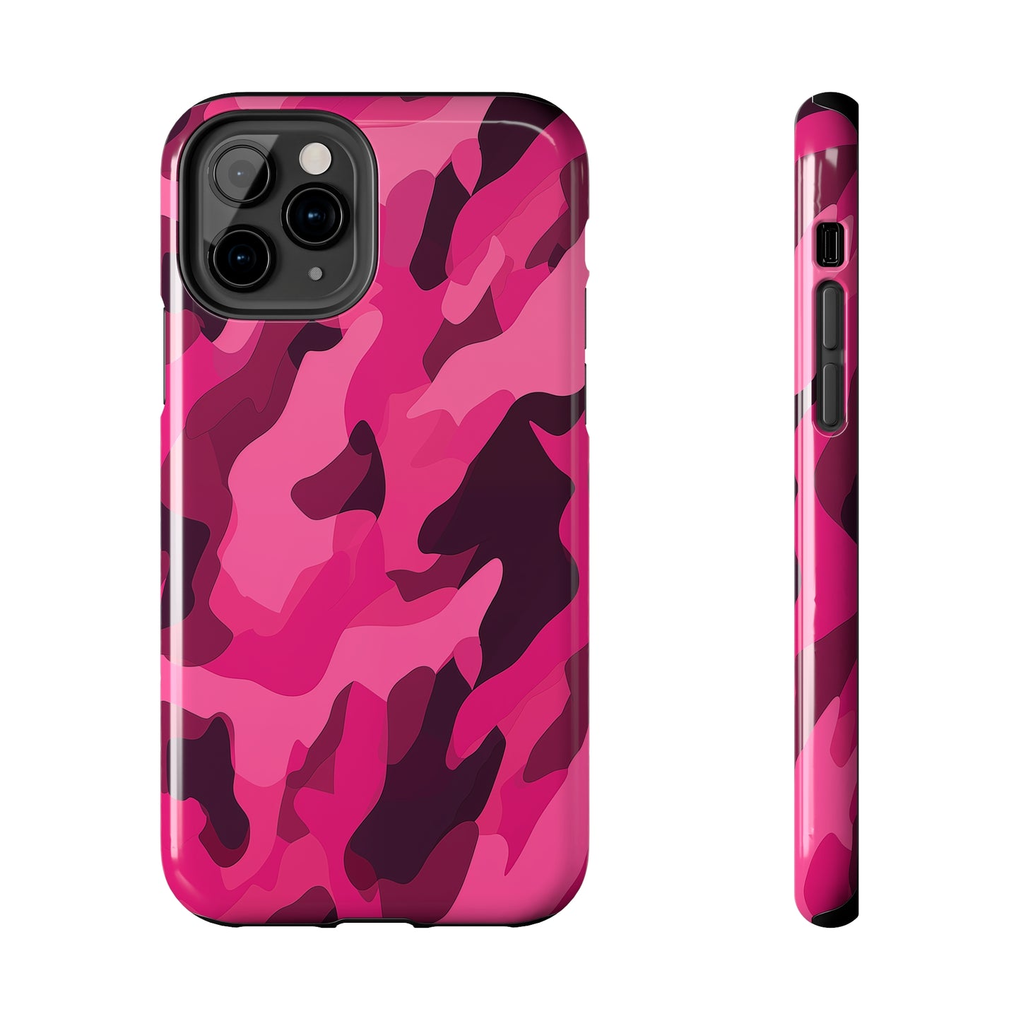 Pink Camouflage, iPhone 7, 8, X, 11, 12, 13, 14, 15+ case.