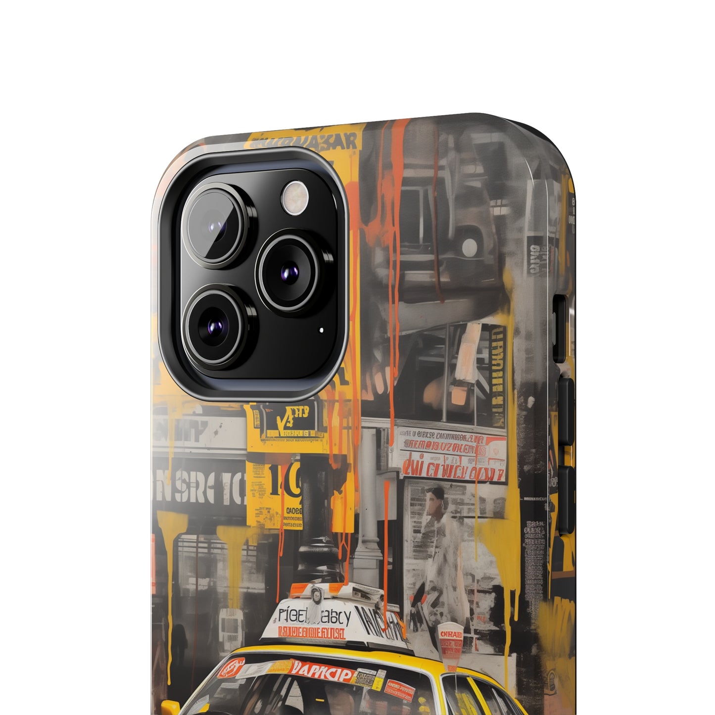 New York City, taxi cab, iPhone 7, 8, X, 11, 12, 13, 14, 15+ case.