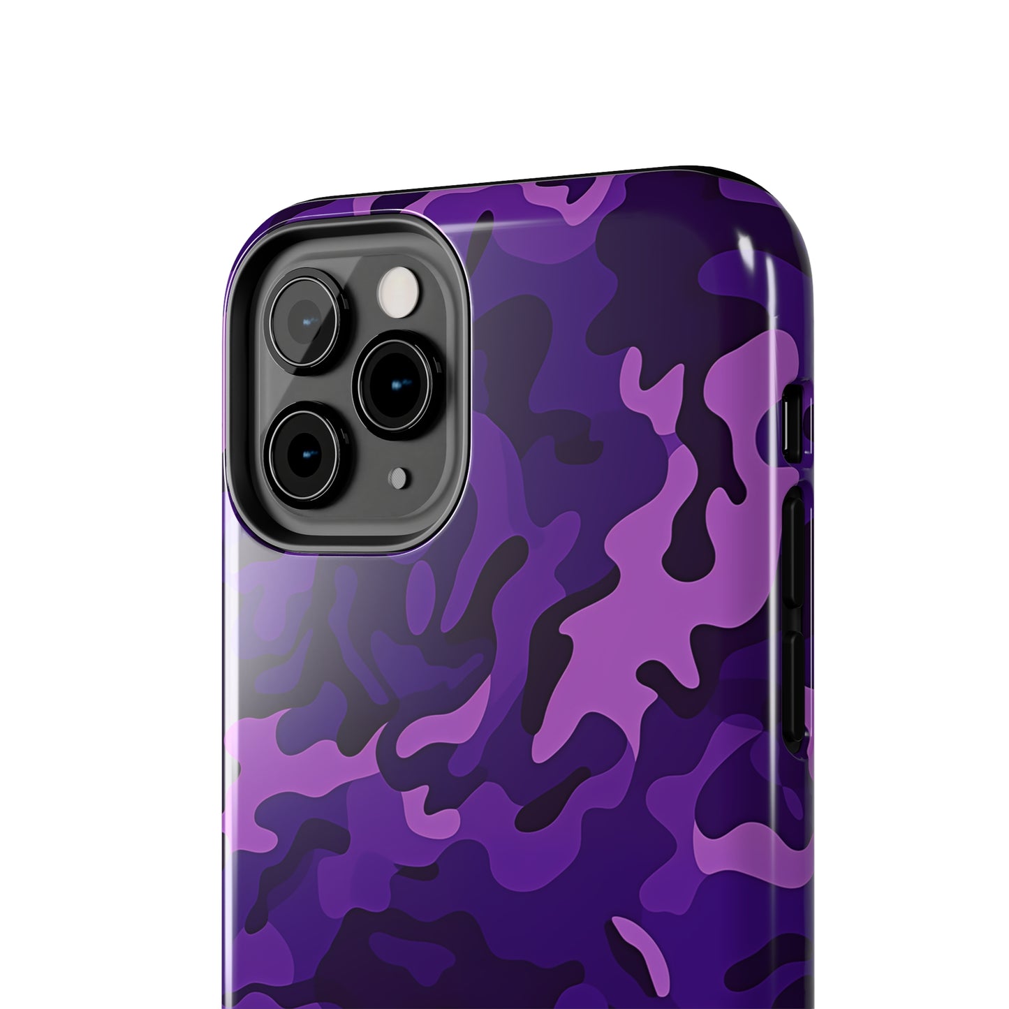 Purple Camouflage, iPhone 7, 8, X, 11, 12, 13, 14, 15+ case.