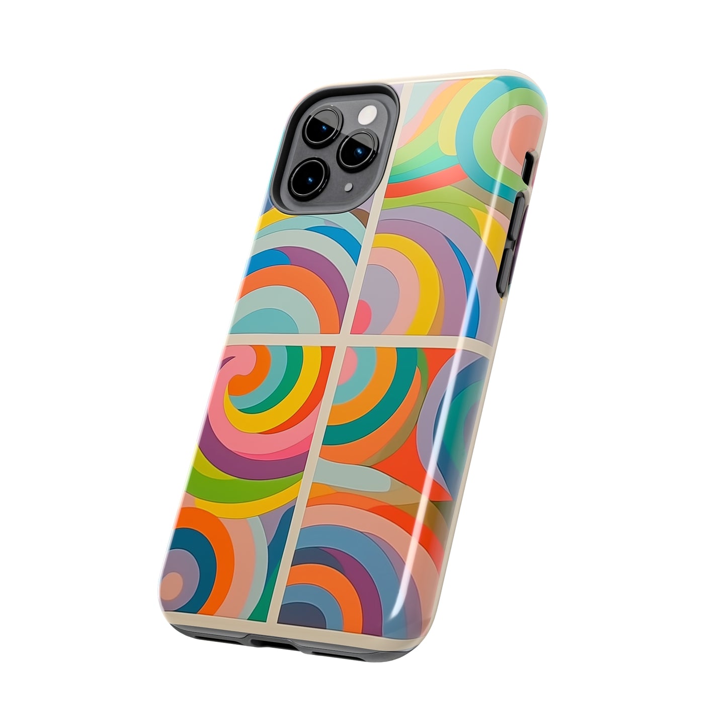 Abstract Colorful Lines #03, iPhone 7, 8, X, 11, 12, 13, 14, 15+ case.