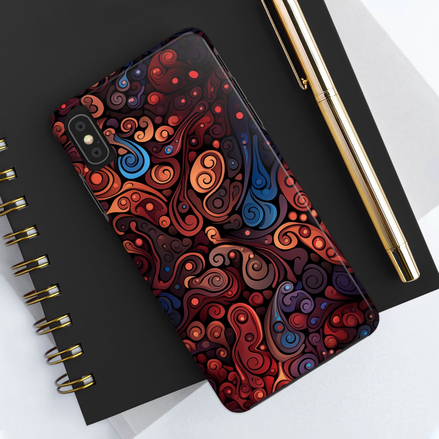 Abstract Colorful Swirls #04, iPhone 7, 8, X, 11, 12, 13, 14, 15+ case.