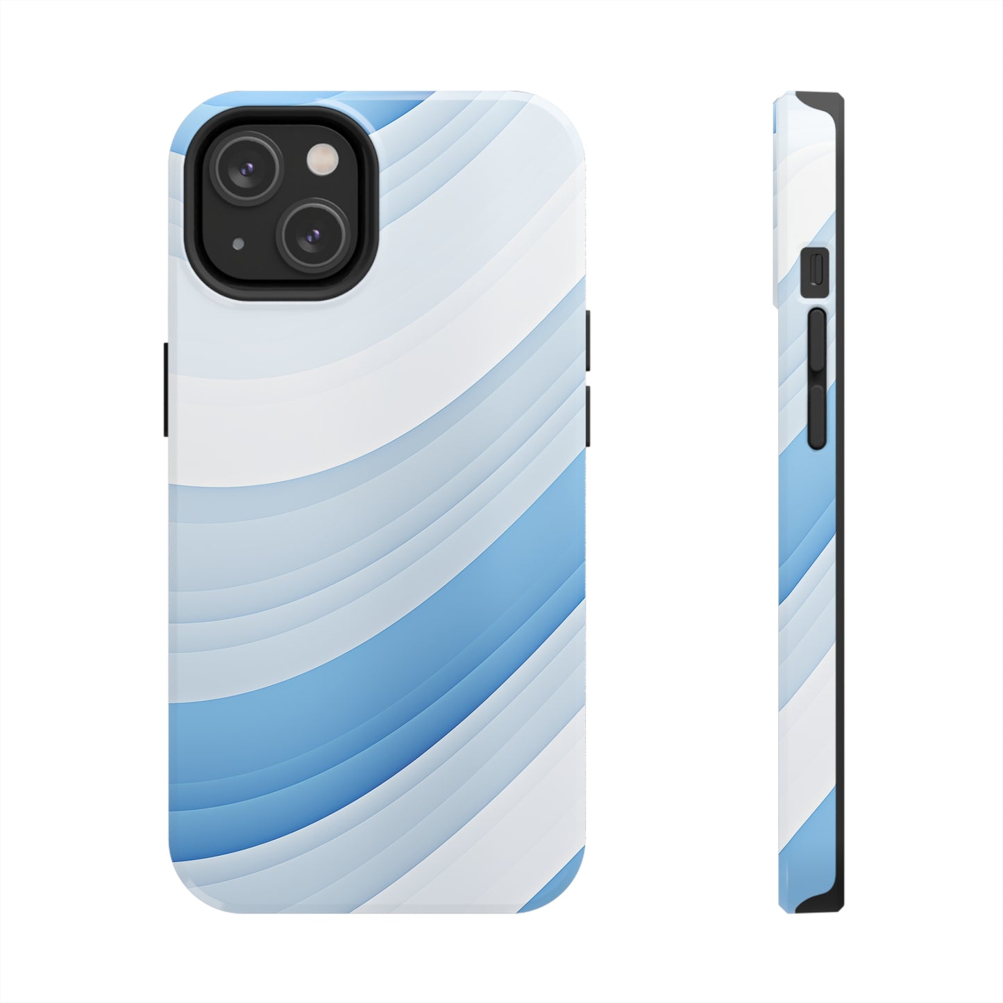 Blue Stripes #02, iPhone 7, 8, X, 11, 12, 13, 14, 15+ case.