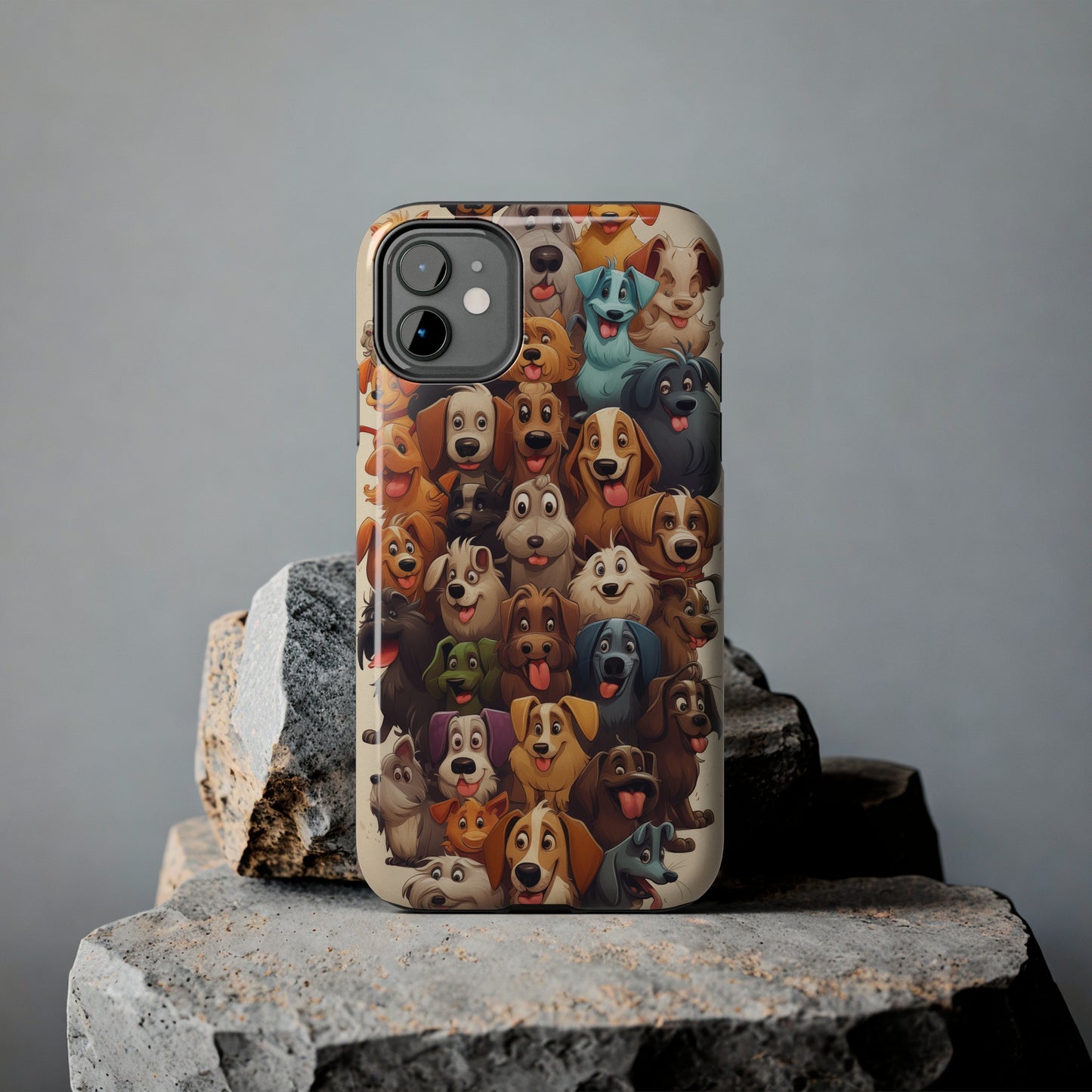 100 Dogs, iPhone 7, 8, X, 11, 12, 13, 14, 15+ case.