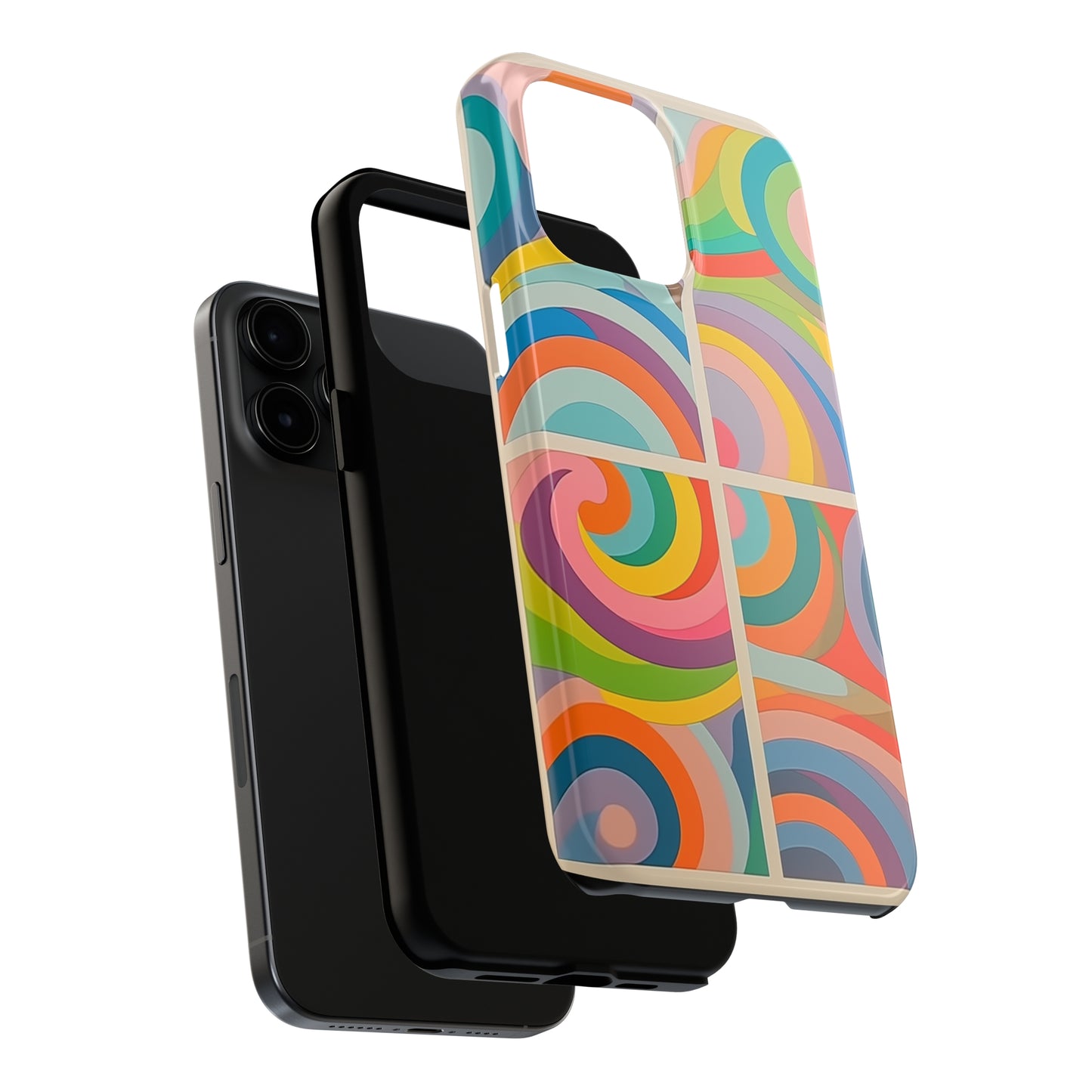 Abstract Colorful Lines #03, iPhone 7, 8, X, 11, 12, 13, 14, 15+ case.