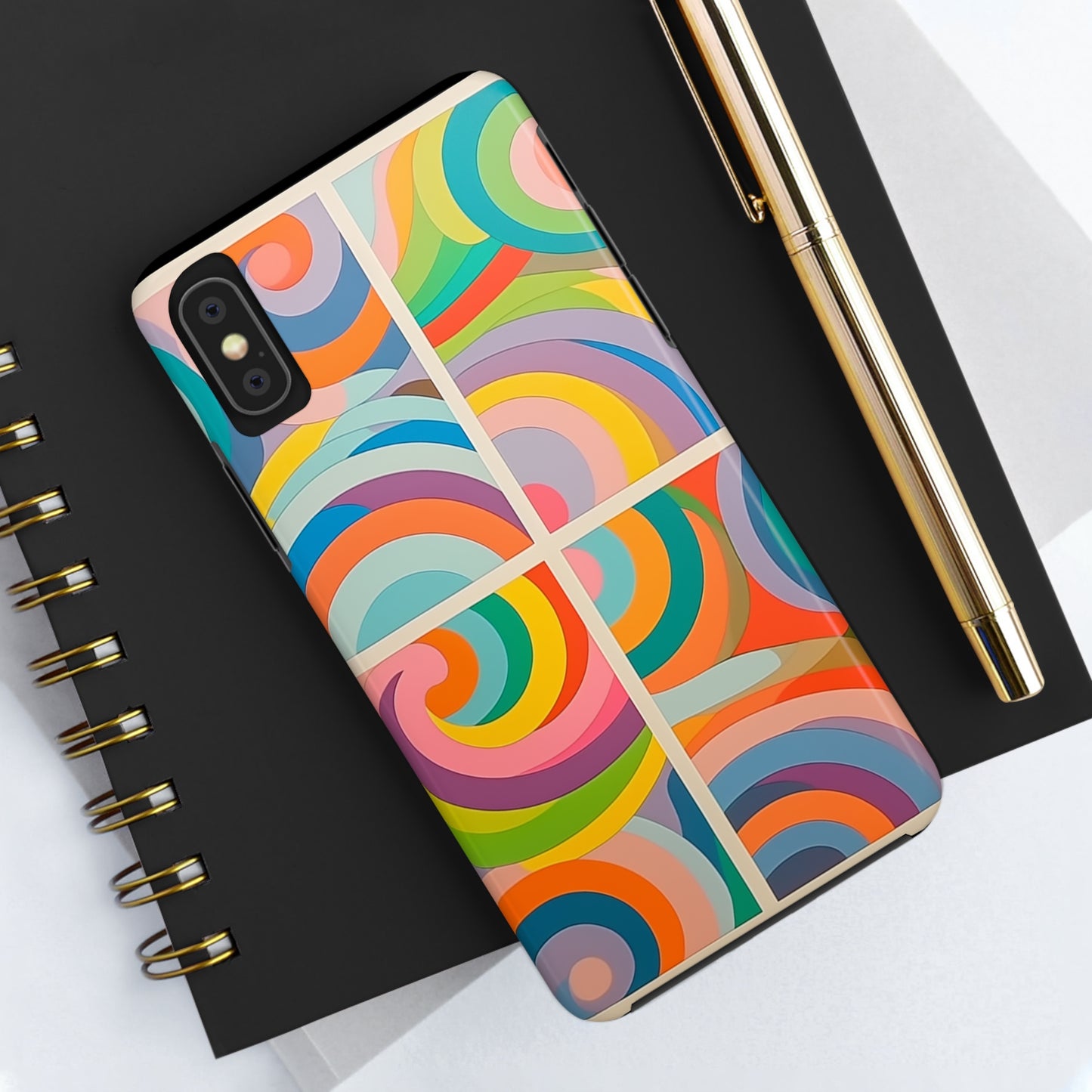 Abstract Colorful Lines #03, iPhone 7, 8, X, 11, 12, 13, 14, 15+ case.