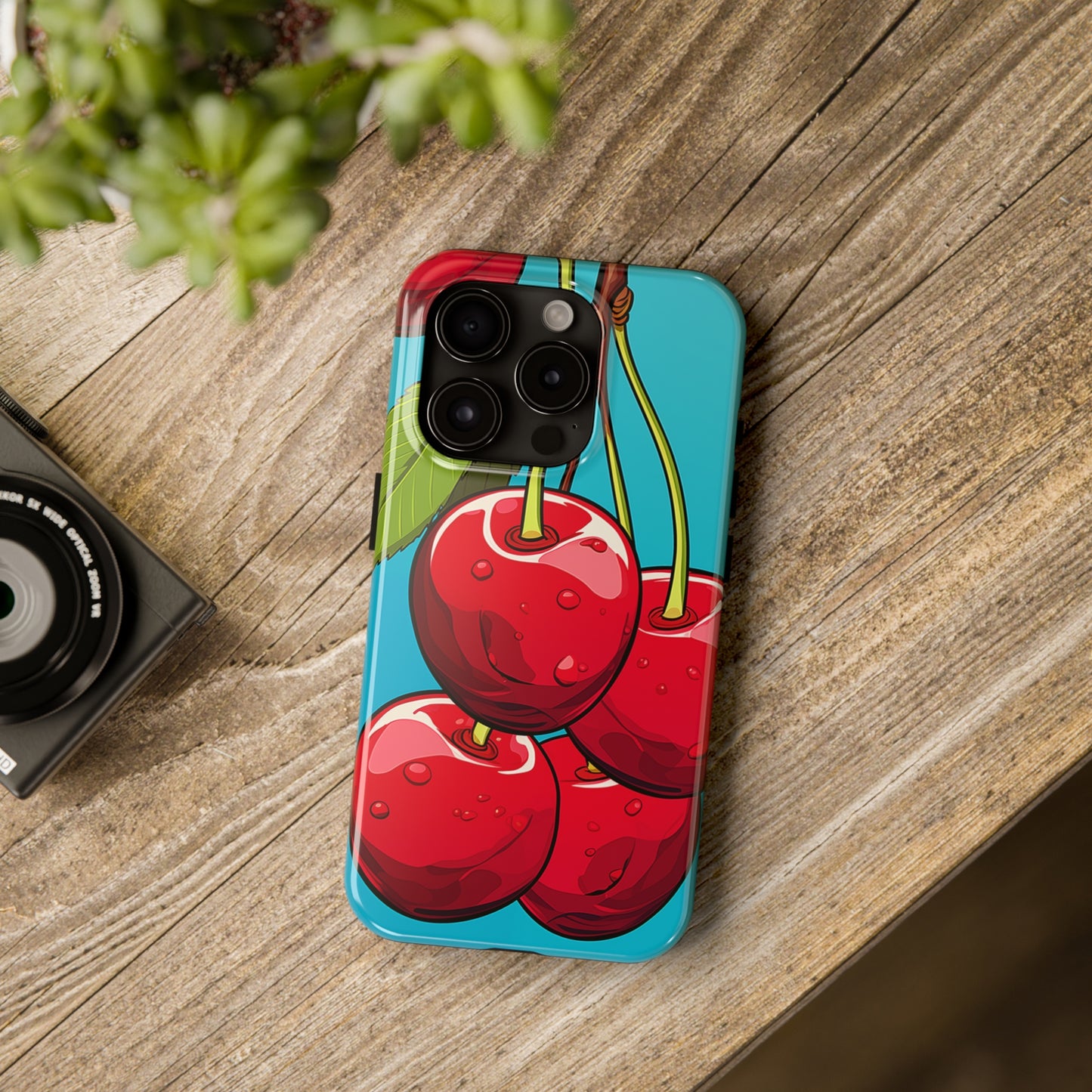 Cherries #09, iPhone 7, 8, X, 11, 12, 13, 14, 15+ case.