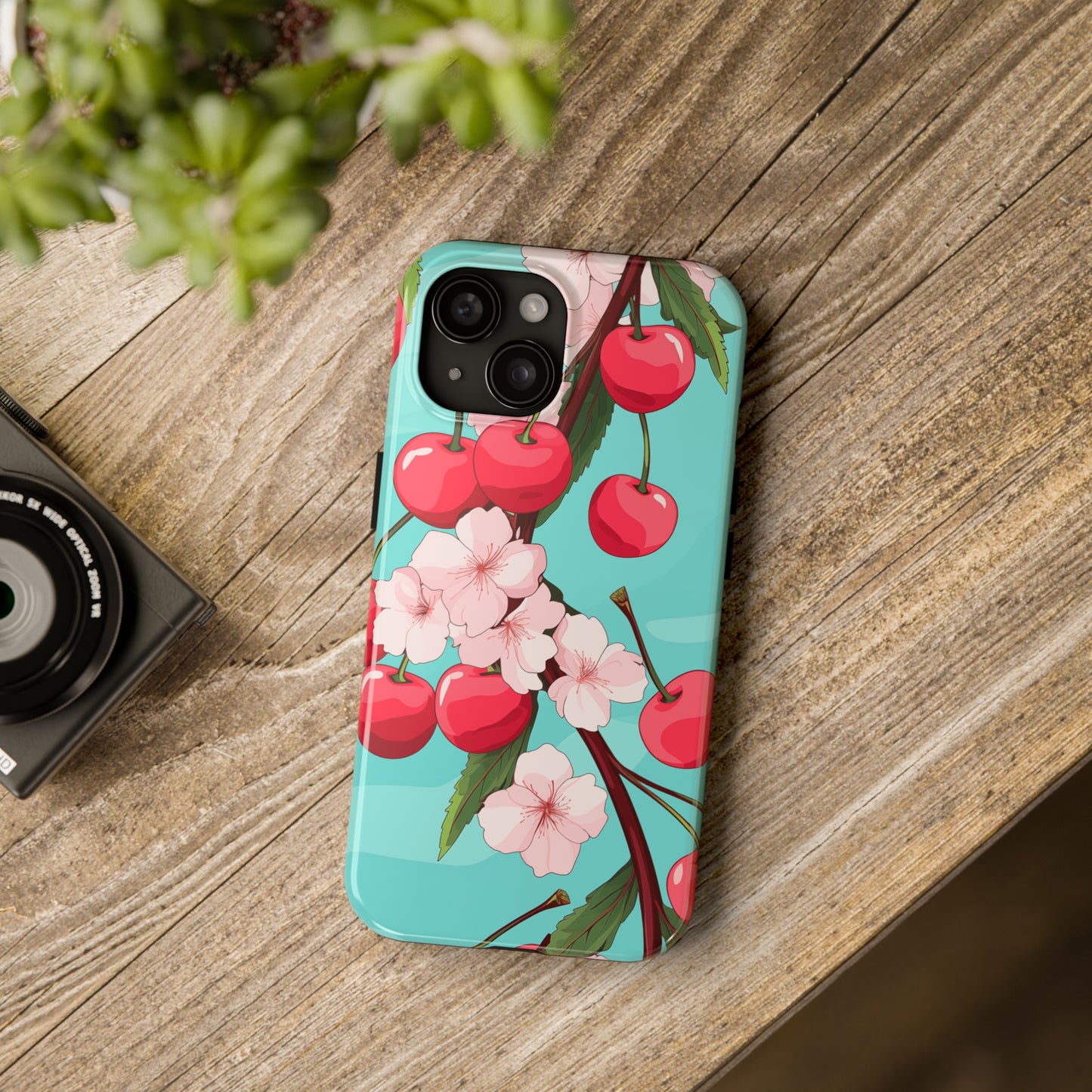 Cherries #06, iPhone 7, 8, X, 11, 12, 13, 14, 15+ case.