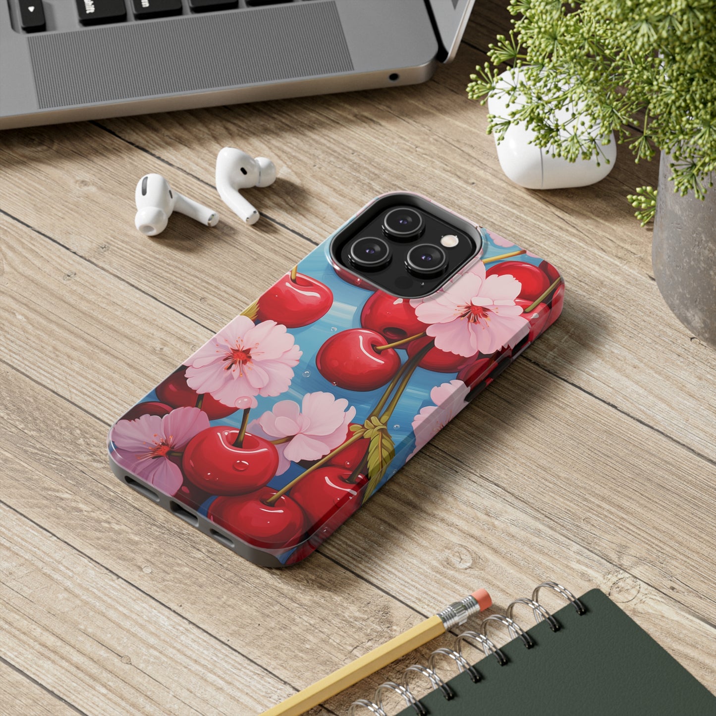 Cherries #04, iPhone 7, 8, X, 11, 12, 13, 14, 15+ case.