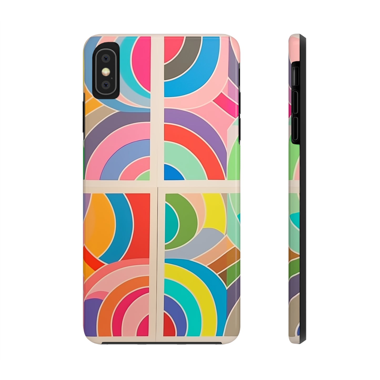 Abstract Colorful Lines, iPhone 7, 8, X, 11, 12, 13, 14, 15+ case.