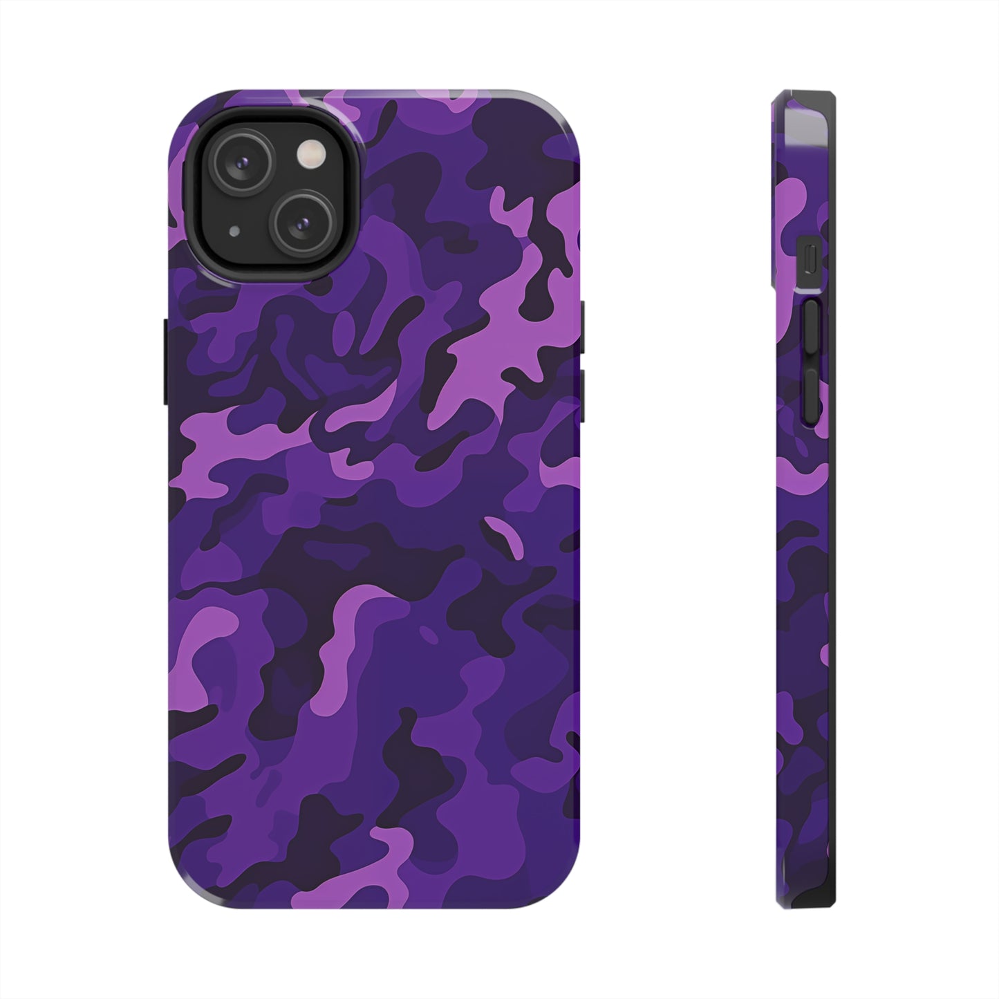 Purple Camouflage, iPhone 7, 8, X, 11, 12, 13, 14, 15+ case.