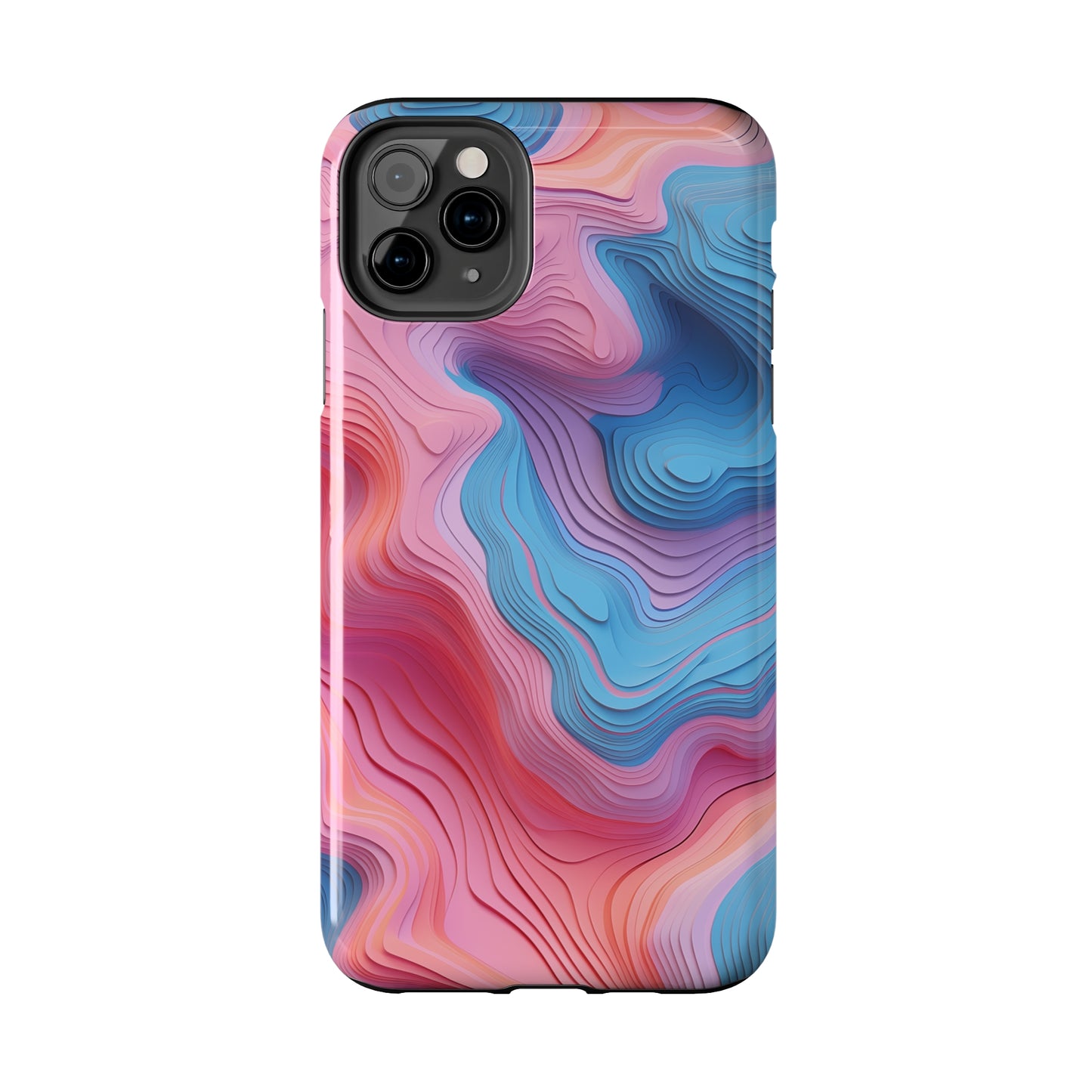 Topographical #02, iPhone 7, 8, X, 11, 12, 13, 14, 15+ case.