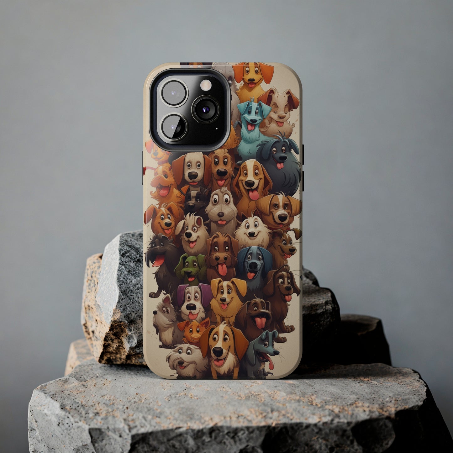 100 Dogs, iPhone 7, 8, X, 11, 12, 13, 14, 15+ case.