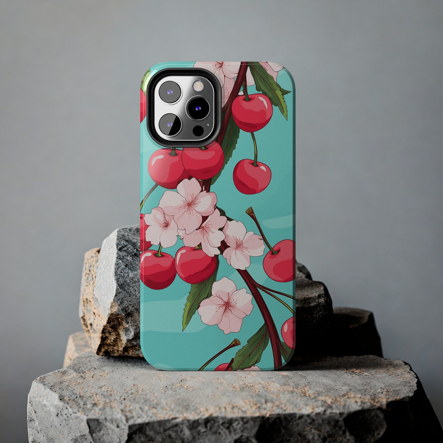 Cherries #06, iPhone 7, 8, X, 11, 12, 13, 14, 15+ case.