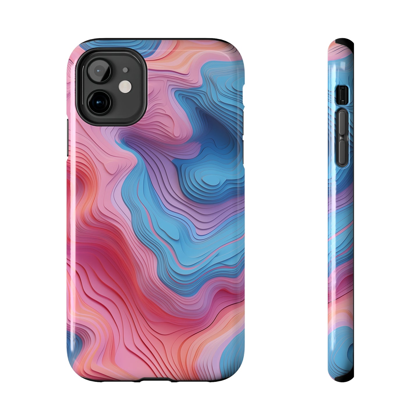 Topographical #02, iPhone 7, 8, X, 11, 12, 13, 14, 15+ case.