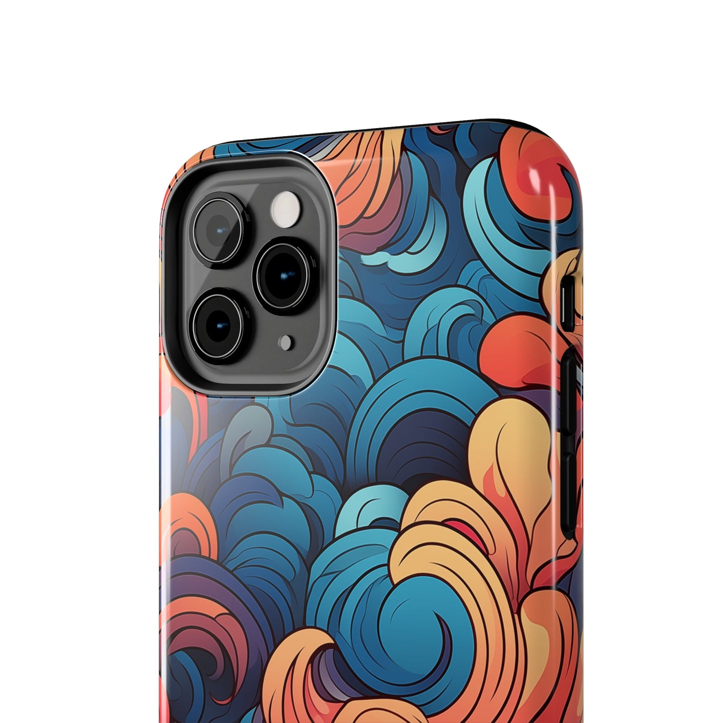 Abstract Swirls, iPhone 7, 8, X, 11, 12, 13, 14, 15+ case.