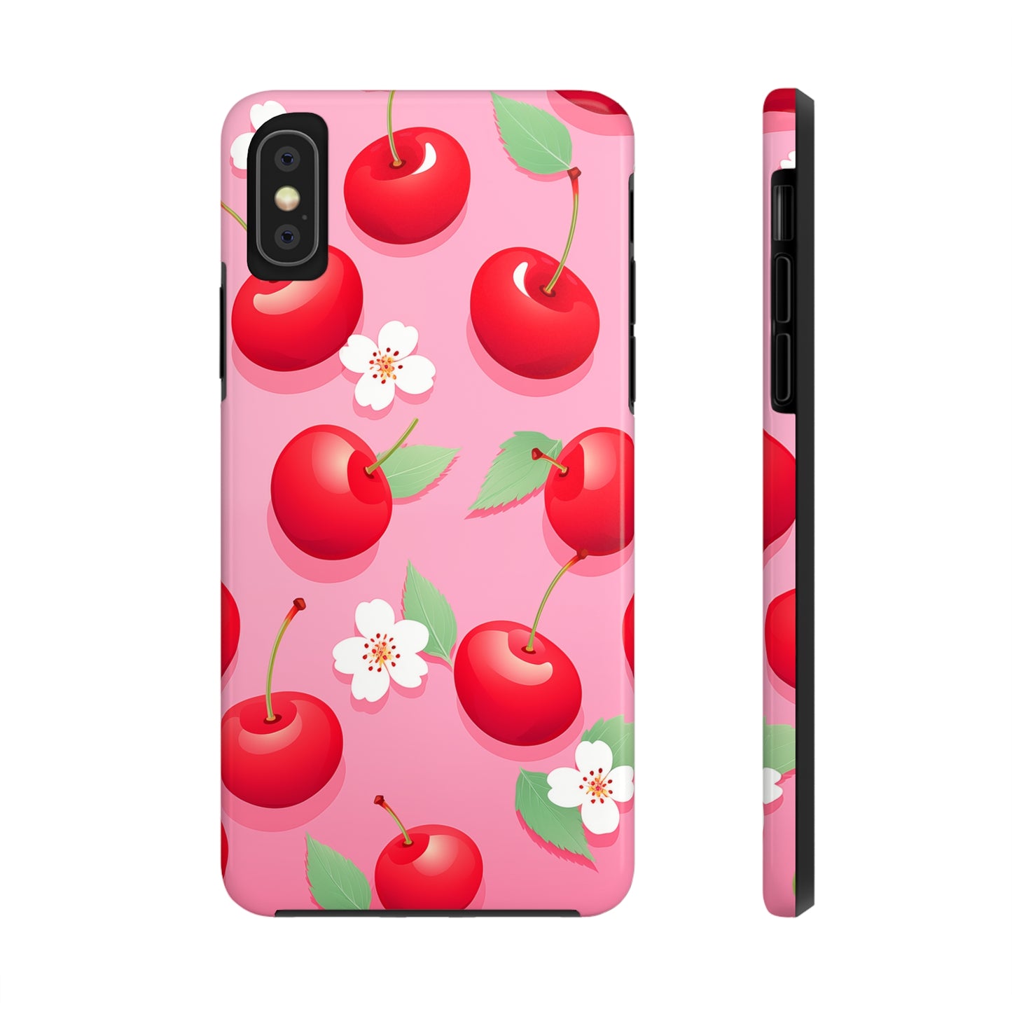 Cherries and Cherry Blossoms #03, iPhone 7, 8, X, 11, 12, 13, 14, 15+ case.