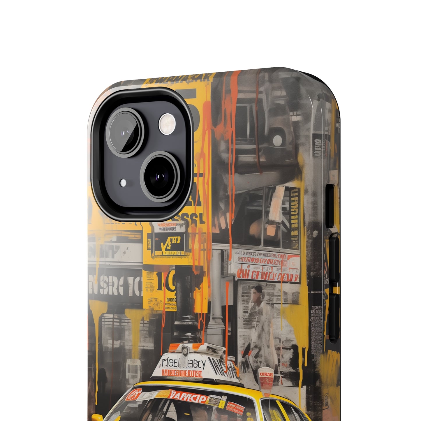 New York City, taxi cab, iPhone 7, 8, X, 11, 12, 13, 14, 15+ case.