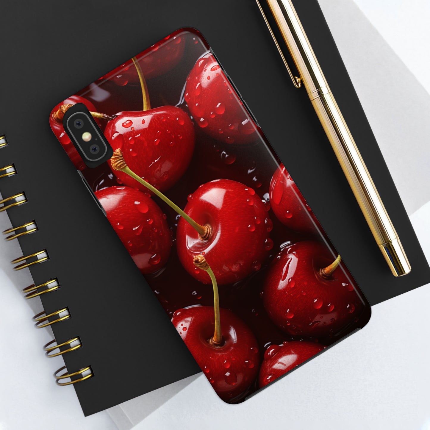 Cherries #07, iPhone 7, 8, X, 11, 12, 13, 14, 15+ case.