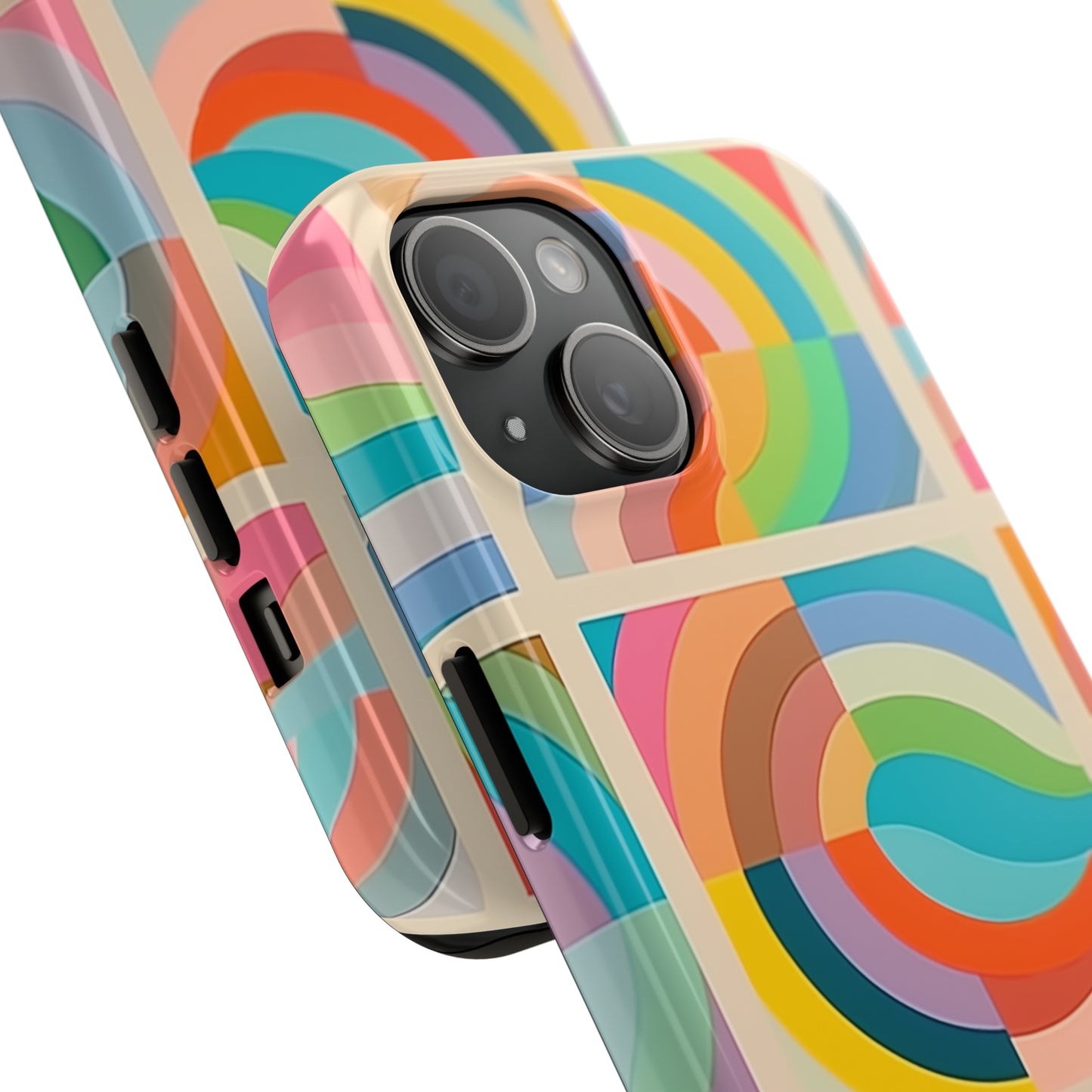 Abstract Colorful Lines #02, iPhone 7, 8, X, 11, 12, 13, 14, 15+ case.